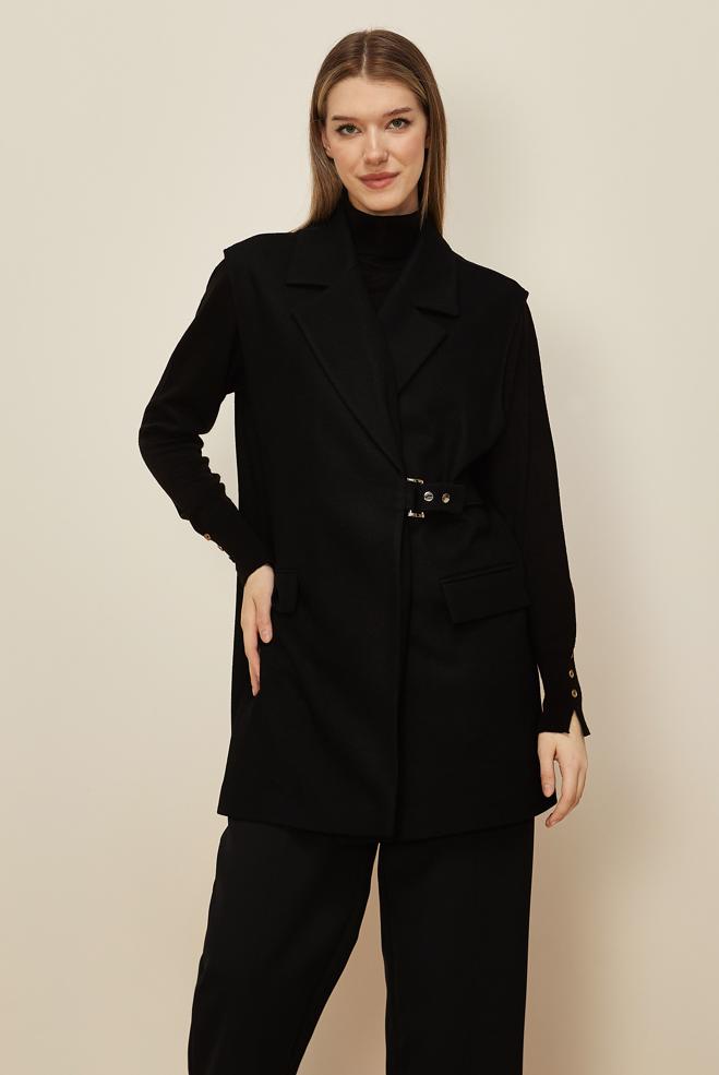 Hijab clothing BLACK CACHE VEST 46260 - ALVİNA