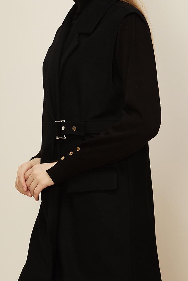 Hijab clothing BLACK CACHE VEST 46260 - ALVİNA