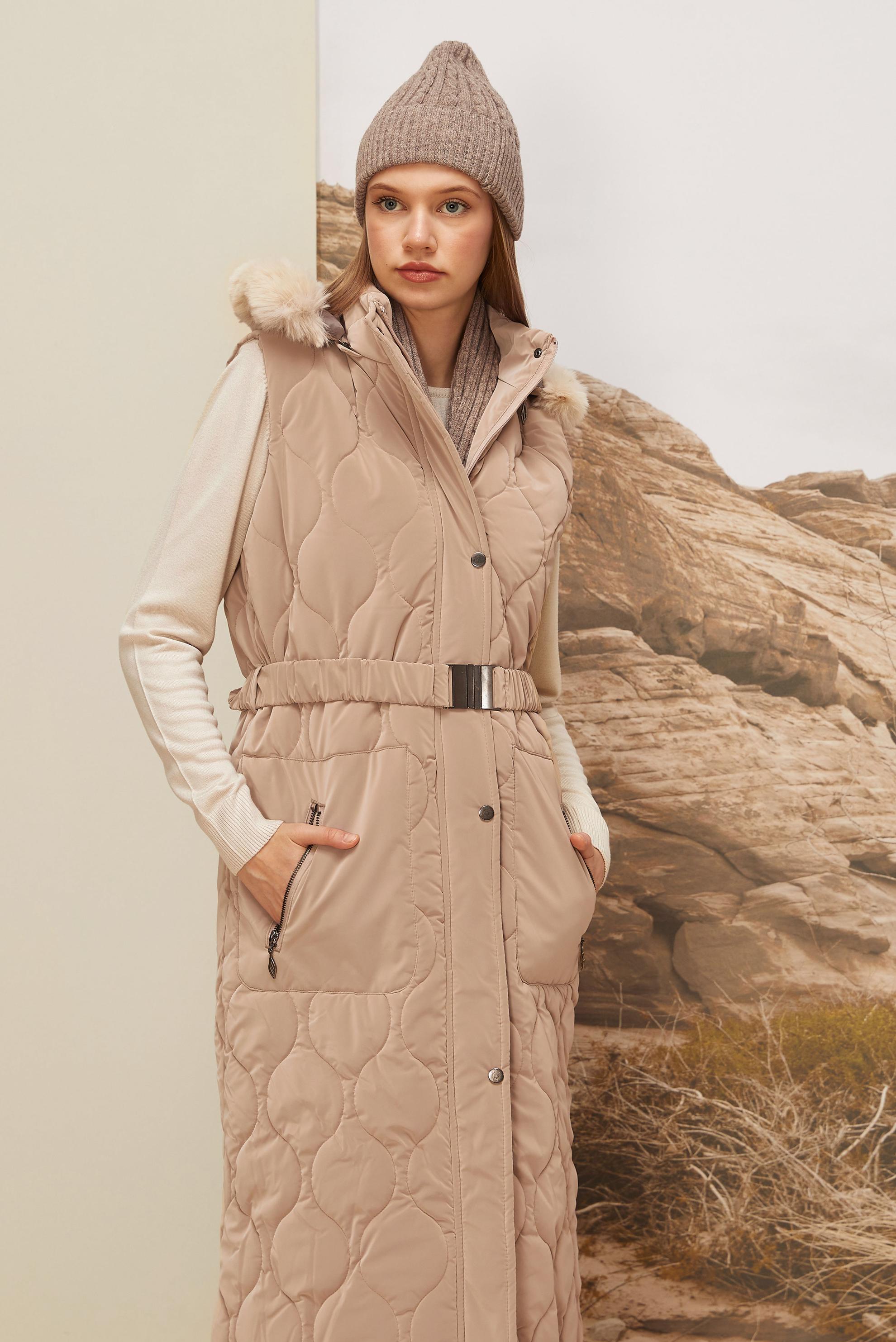 Vêtements hijab BEIGE DOUDOUNE À CAPUCHE 90588