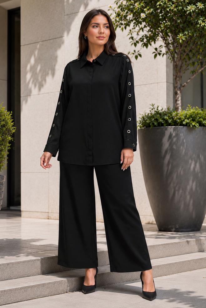 Hijab clothing BLACK 20777 17990 2 Lİ PANT.TK.42-48 TEK 44 - ALVİNA