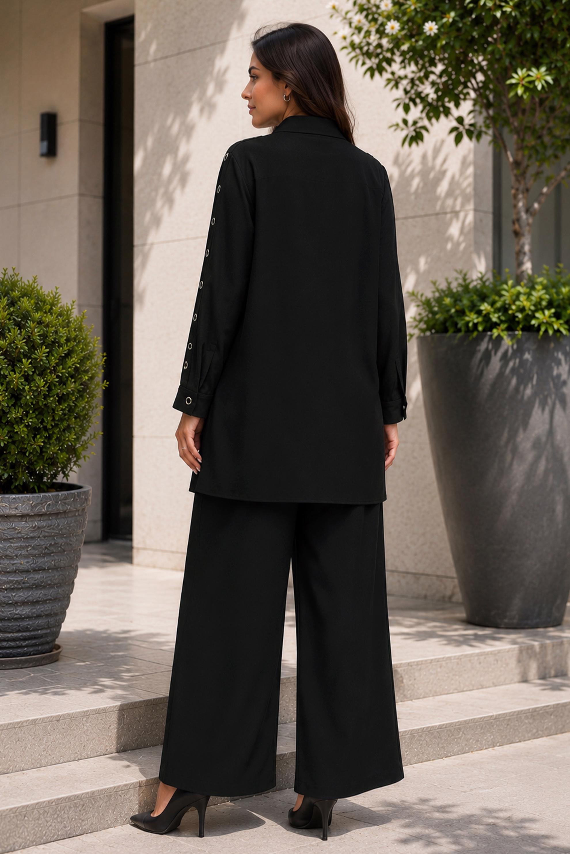 Hijab clothing BLACK 20777 17990 2 Lİ PANT.TK.42-48 TEK 44
