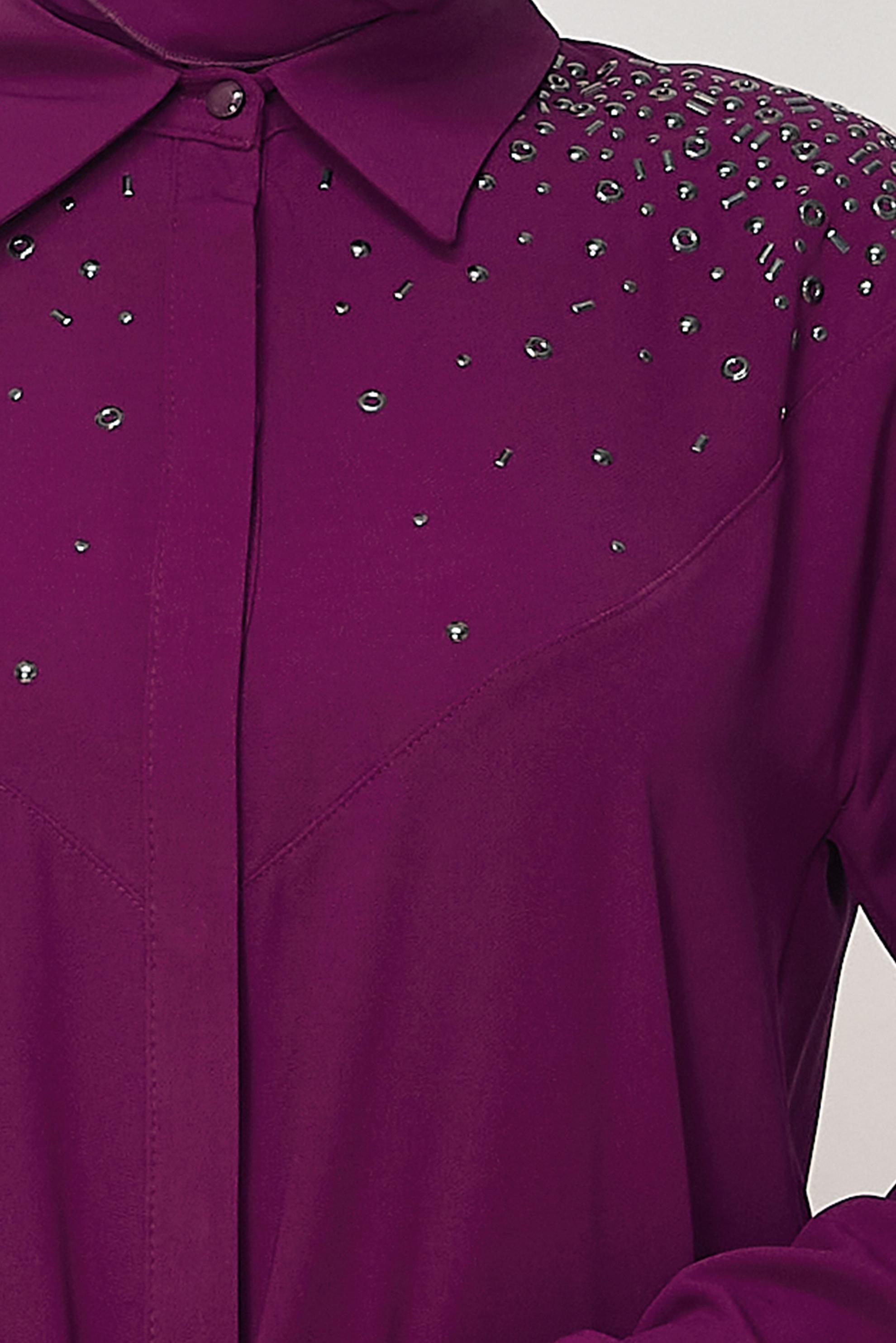 Hijab clothing BEIGE STUD DETAILED TUNIC 45655