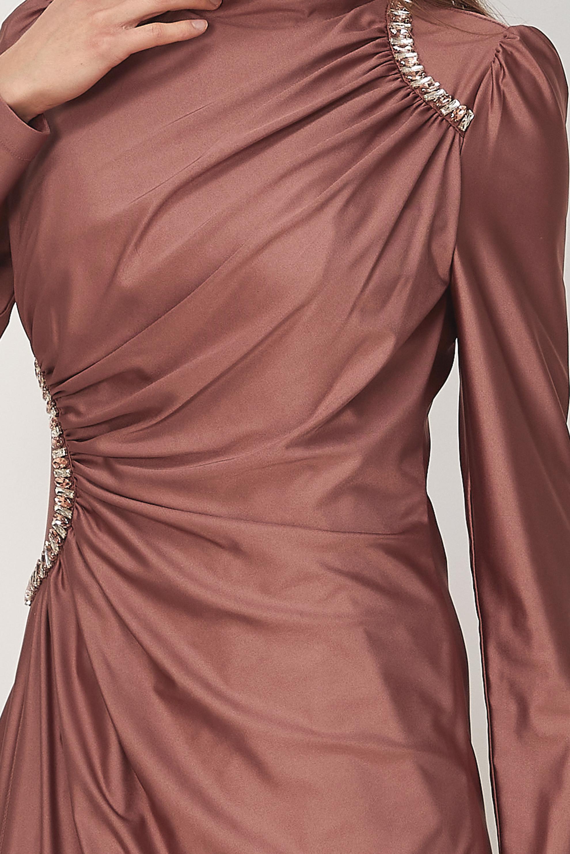 Vêtements hijab ROSE ROBE DE SOIRÉE BRODÉE DE GEMMES 50530