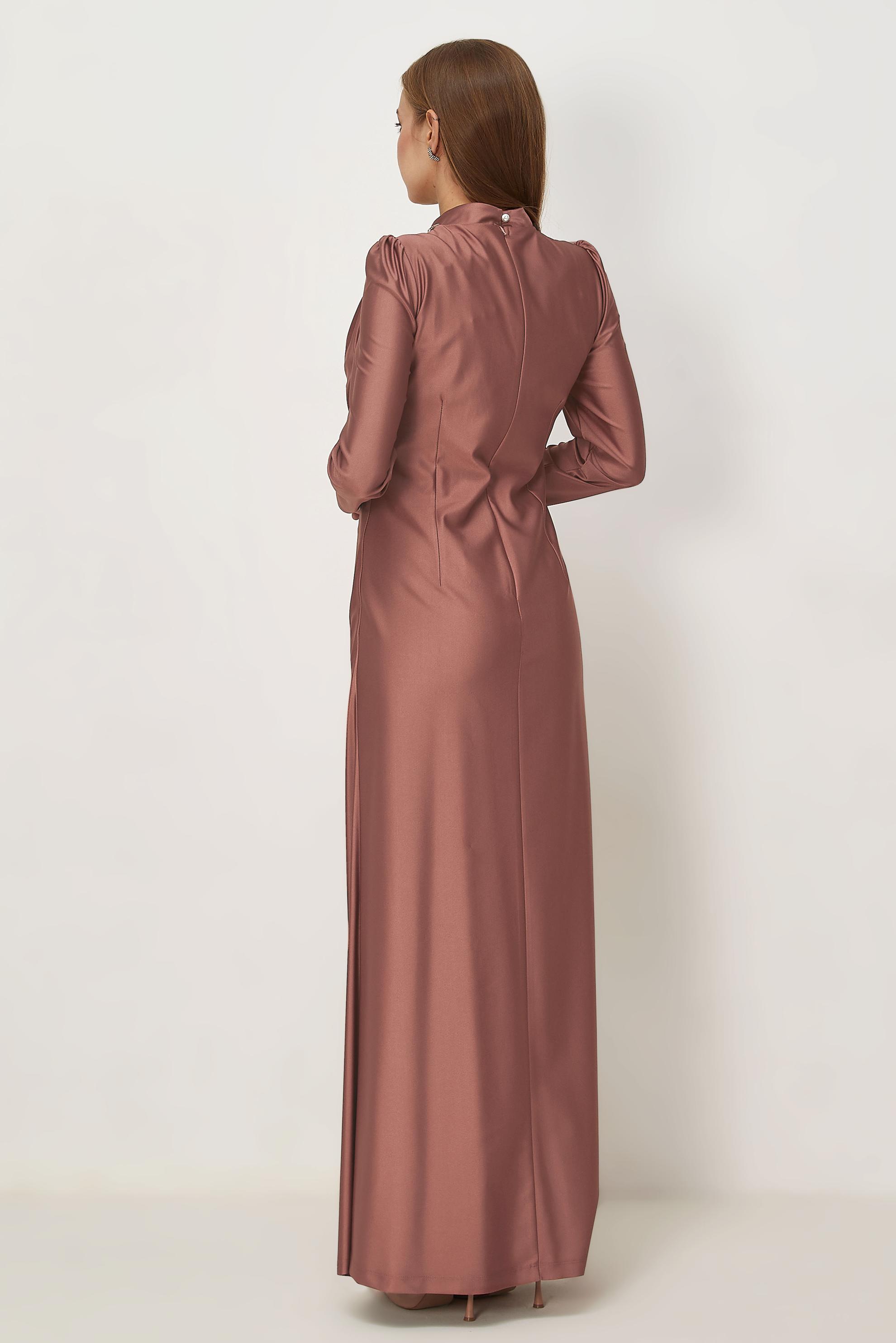 Vêtements hijab ROSE ROBE DE SOIRÉE BRODÉE DE GEMMES 50530