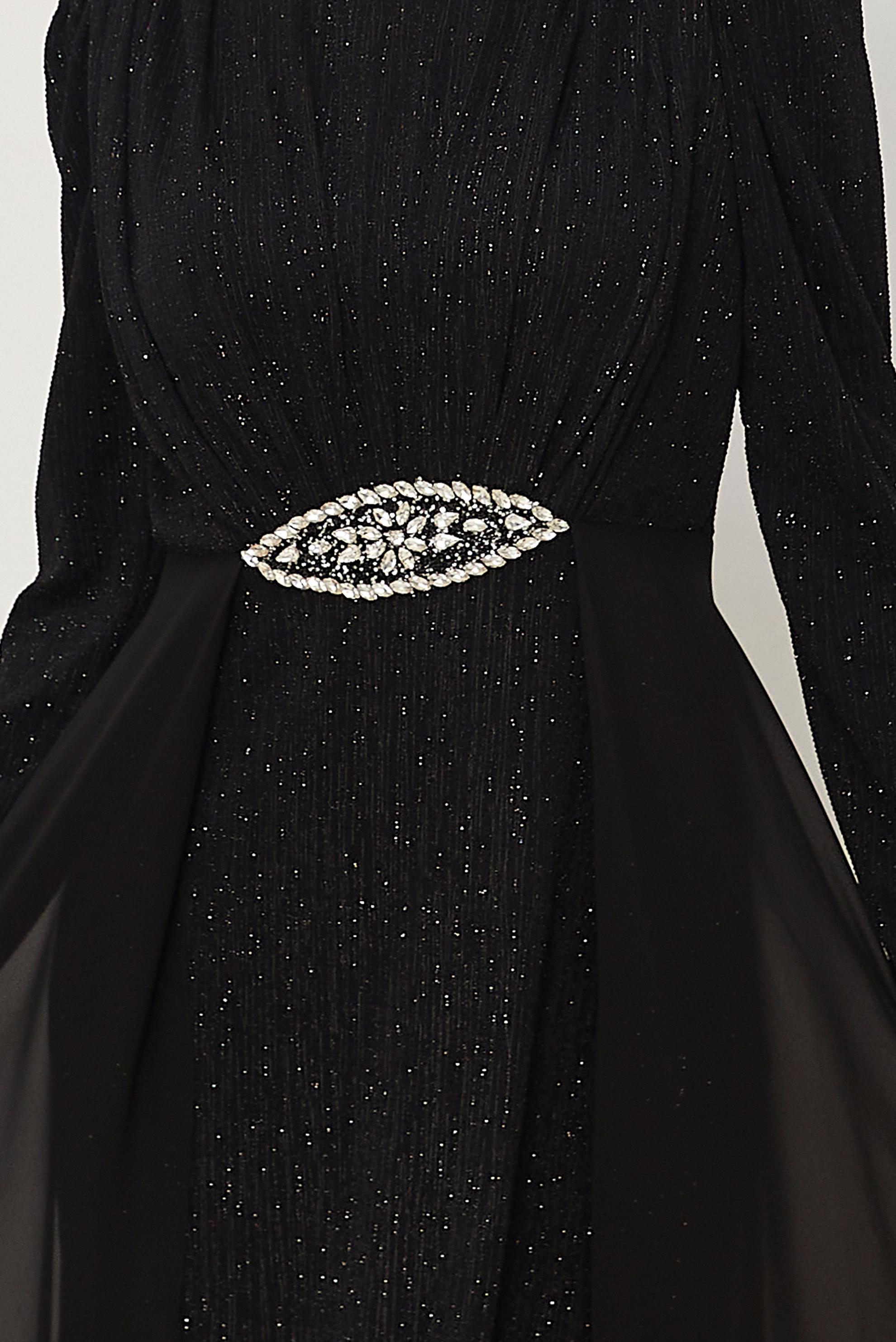 Hijab clothing BLACK GEM DETAILED EVENING DRESS 50553