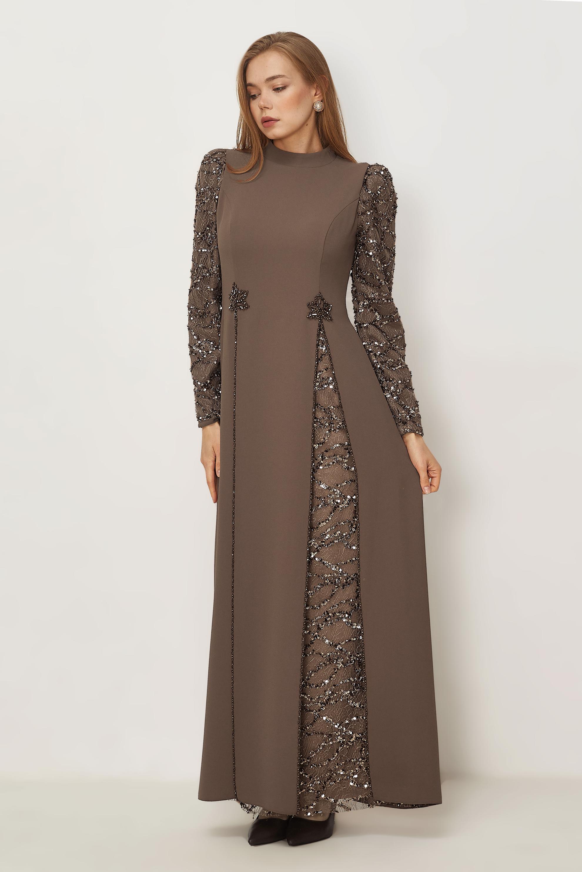 Vêtements hijab VISON ROBE BRODÉE DE PAILLETTES 50555