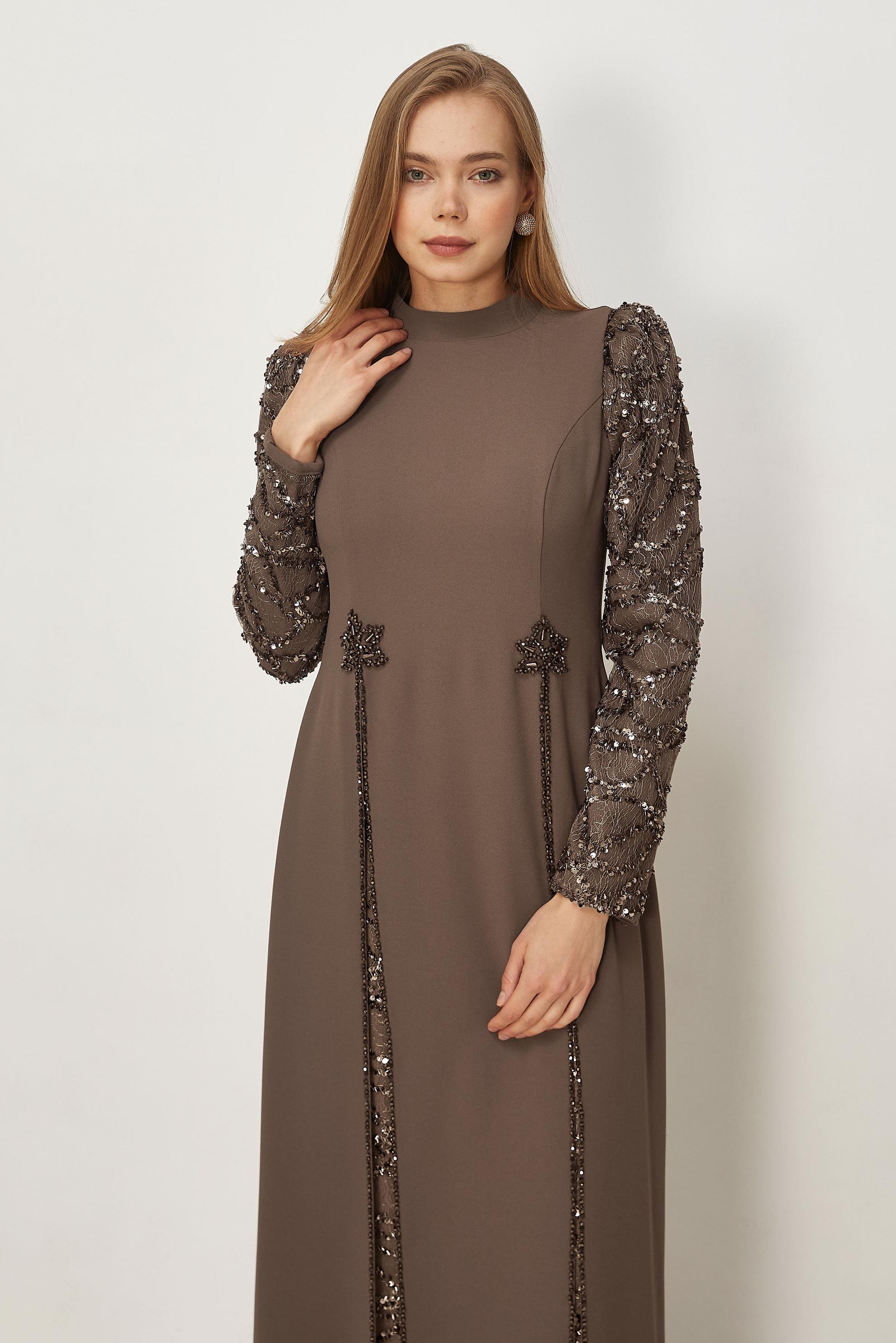 Vêtements hijab VISON ROBE BRODÉE DE PAILLETTES 50555