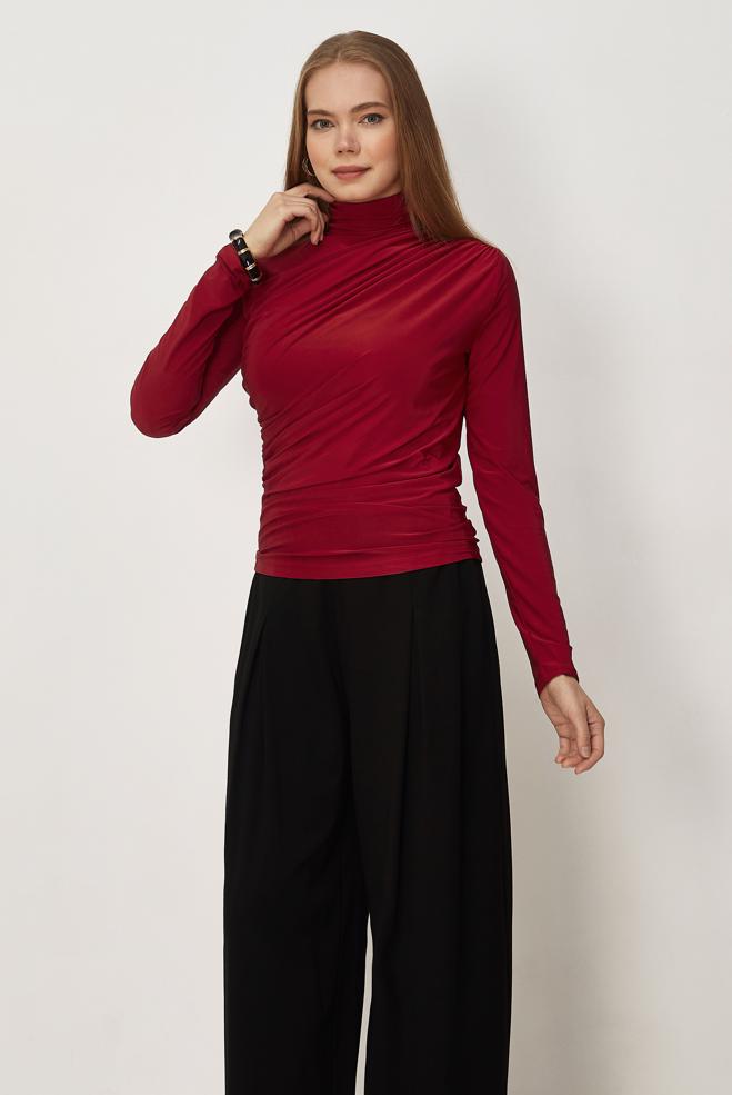 Tesettür giyim  DRAPELİ BLUZ 46467 - ALVİNA