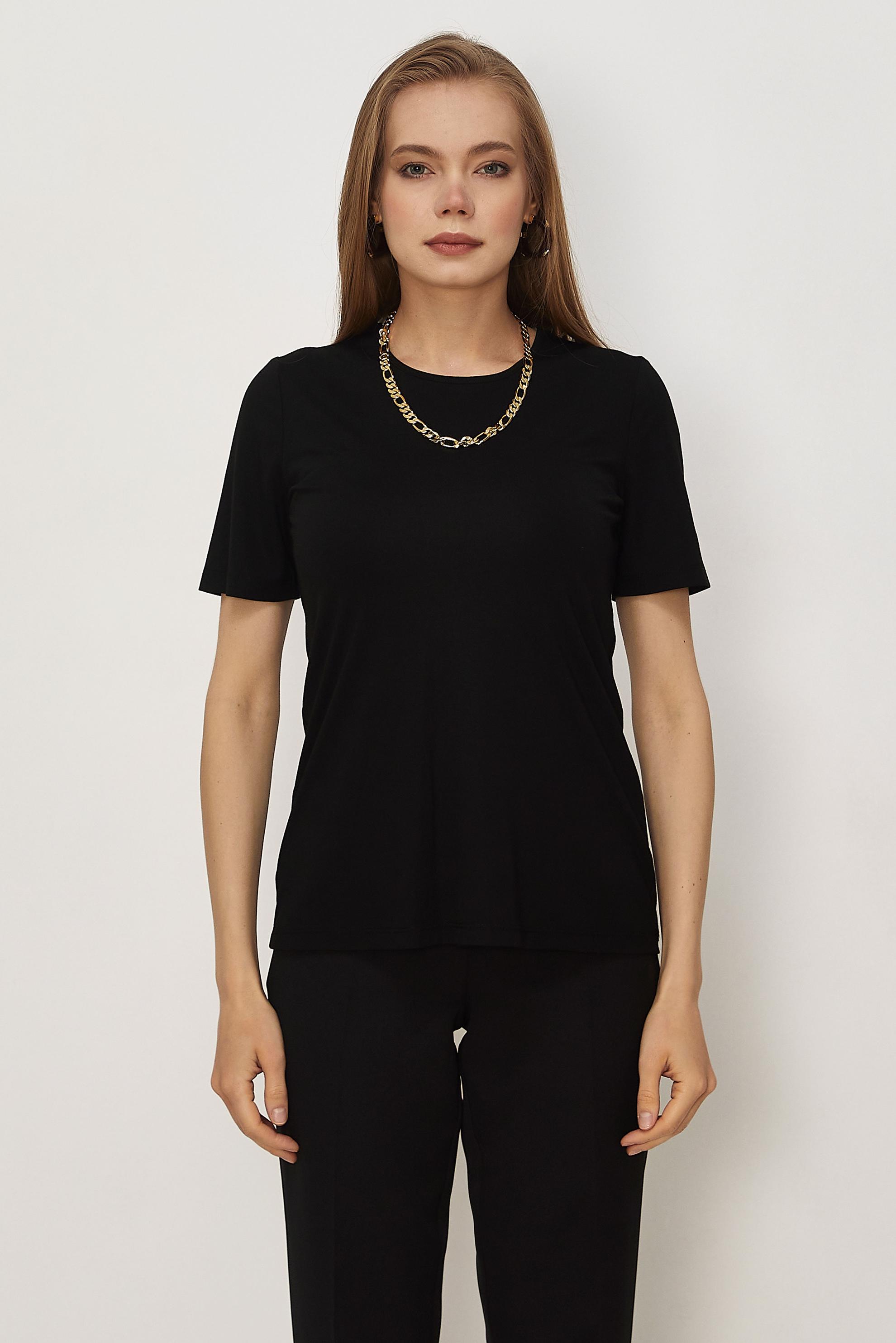 Tesettür giyim SİYAH KISA KOLLU BLUZ 46495