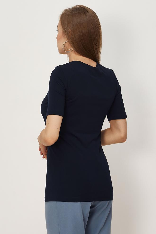 Vêtements hijab BLEU MARINE CHEMISIER À MANCHES COURTES 46495 - ALVİNA