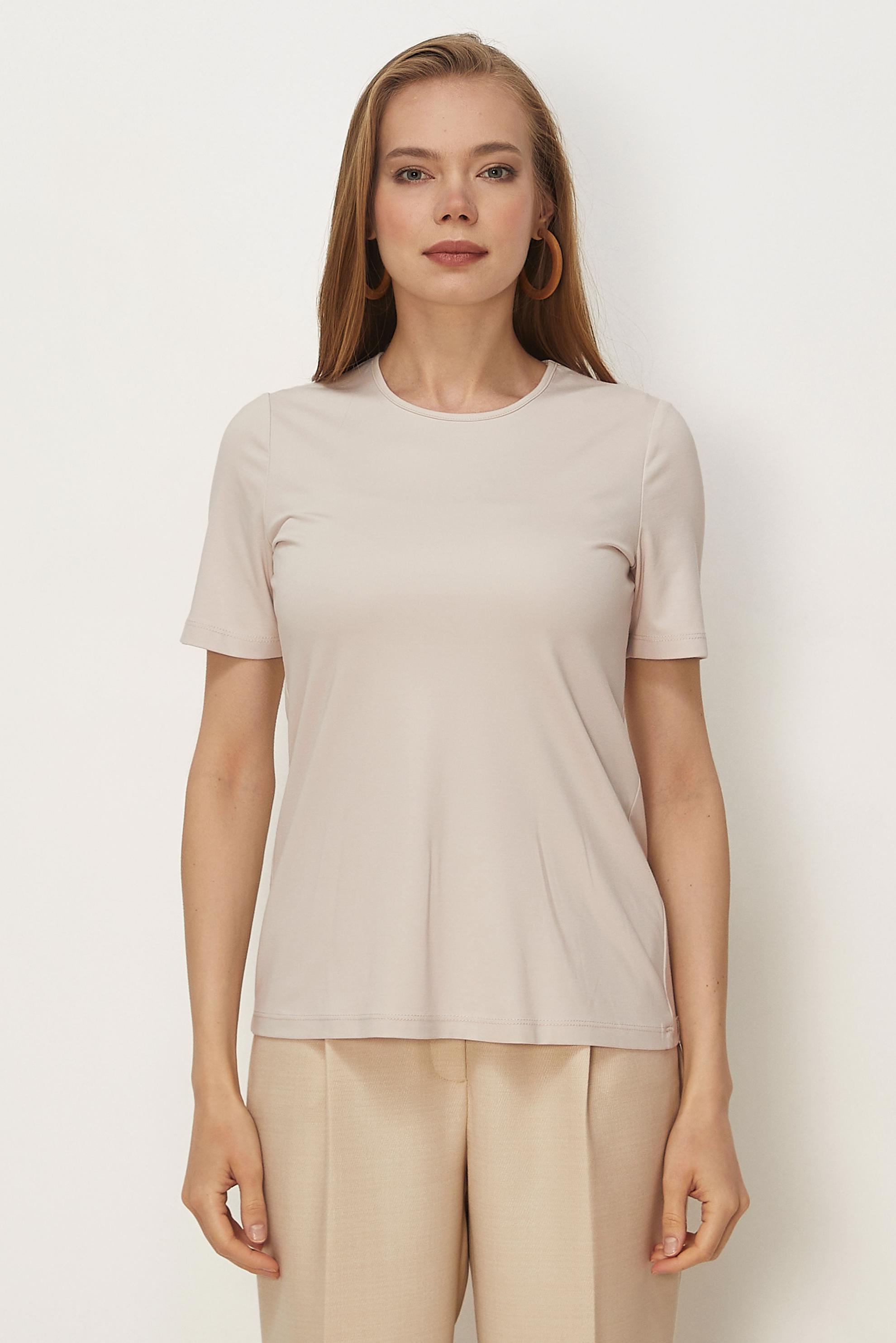 Tesettür giyim EKRU KISA KOLLU BLUZ 46495