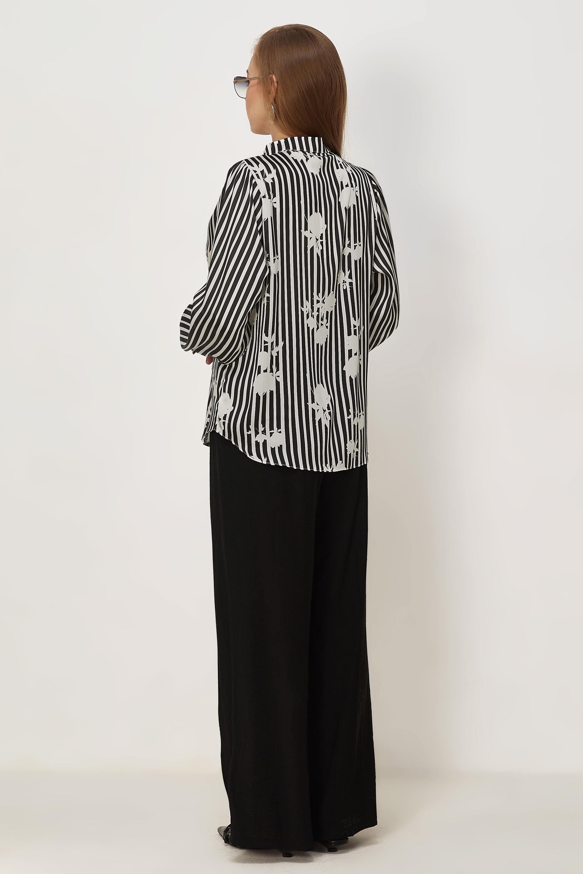 Vêtements hijab NOIR CHEMISIER EN SATIN À MOTIFS 46546