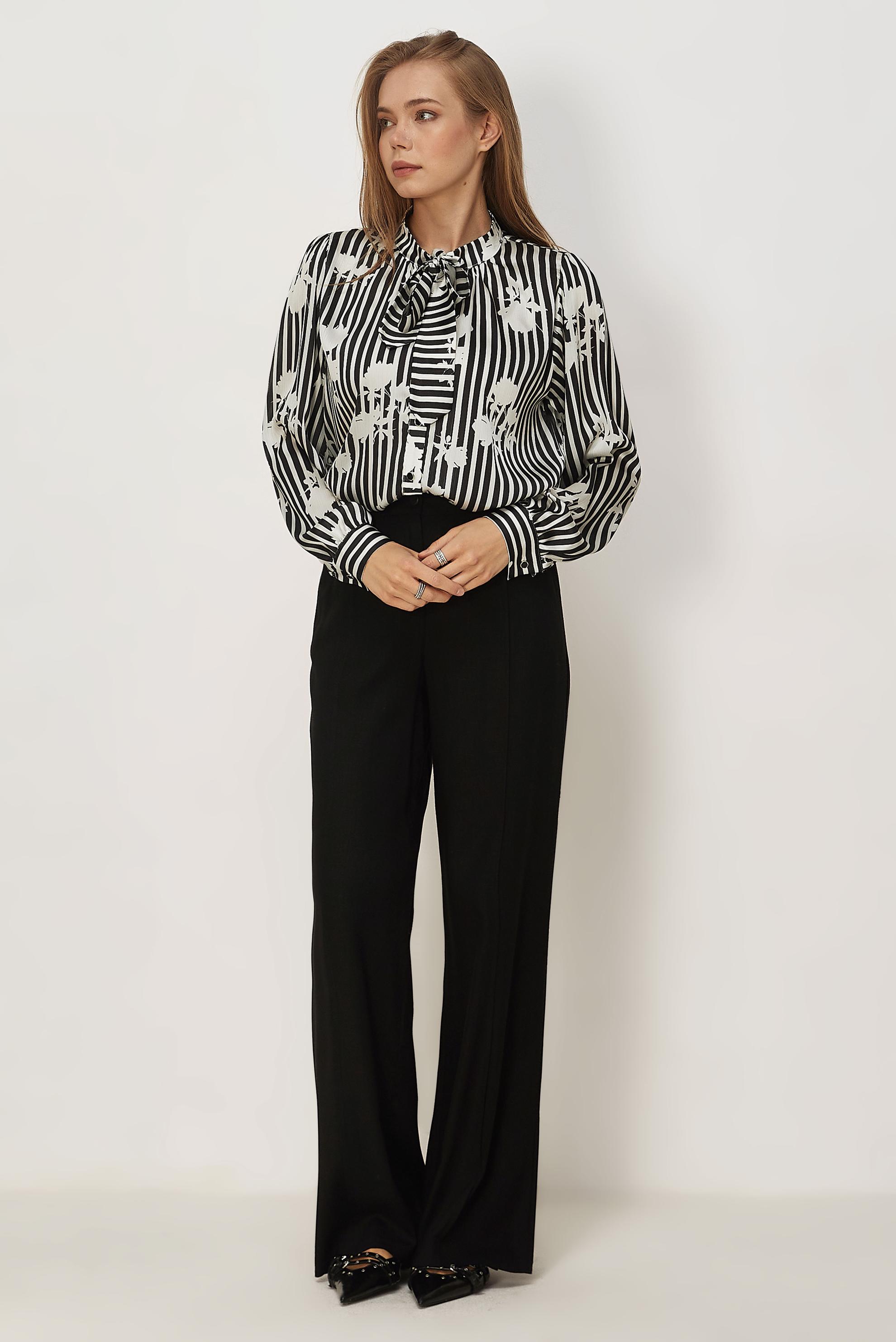 Vêtements hijab NOIR CHEMISIER EN SATIN À MOTIFS 46546-1