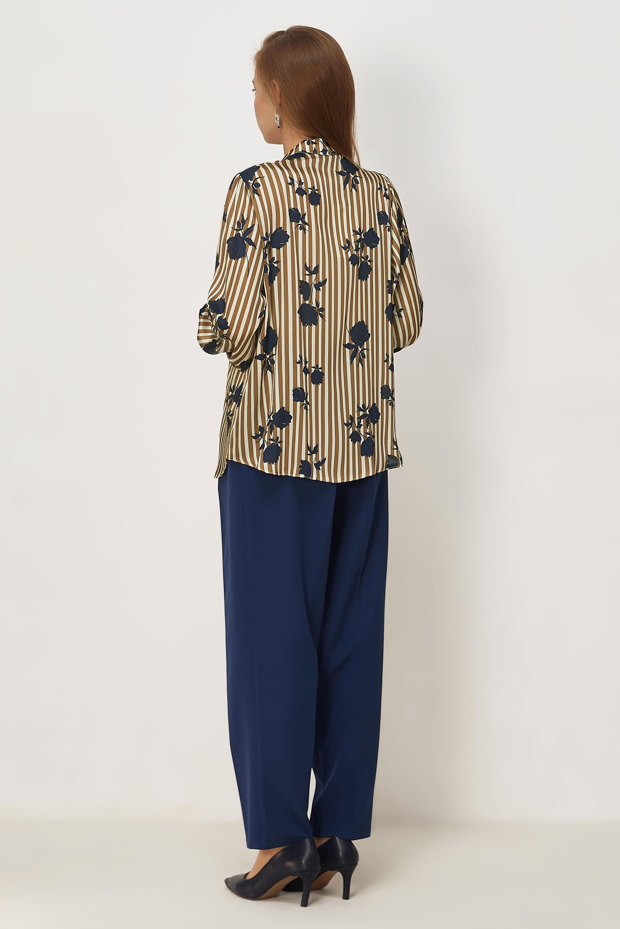 Vêtements hijab BEIGE CHEMISIER EN SATIN À MOTIFS 46546-1