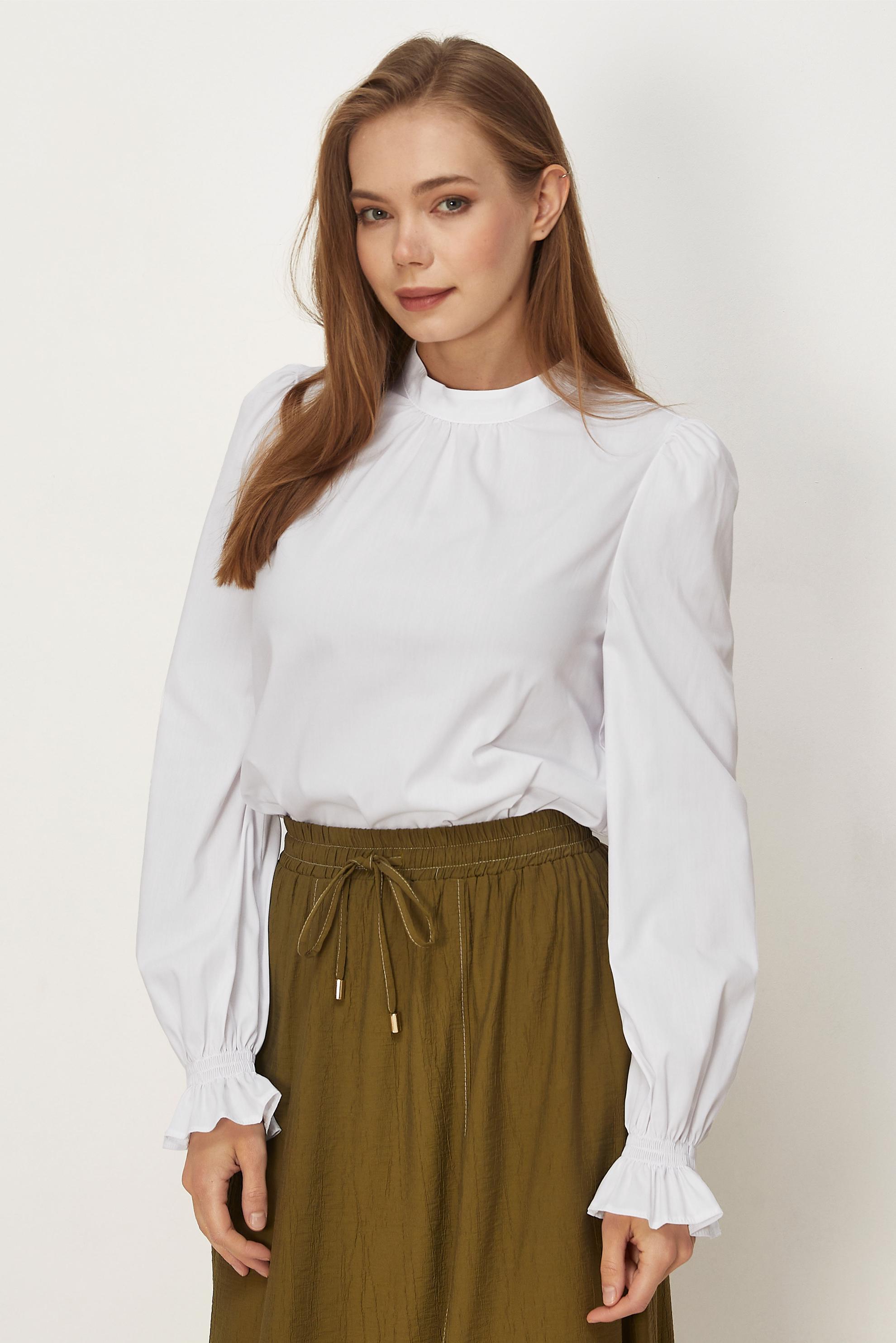 Vêtements hijab BEIGE CHEMISIER À COL MONTANT 46657