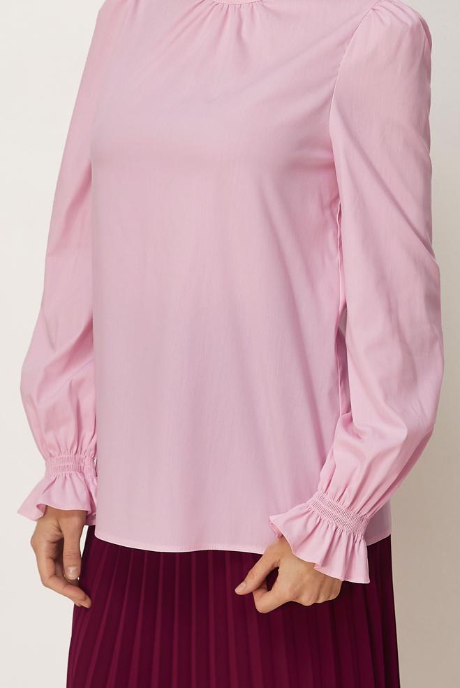 Vêtements hijab ROSE CHEMISIER À COL MONTANT 46657 - ALVİNA