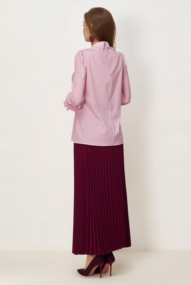 Vêtements hijab ROSE CHEMISIER À COL MONTANT 46657 - ALVİNA