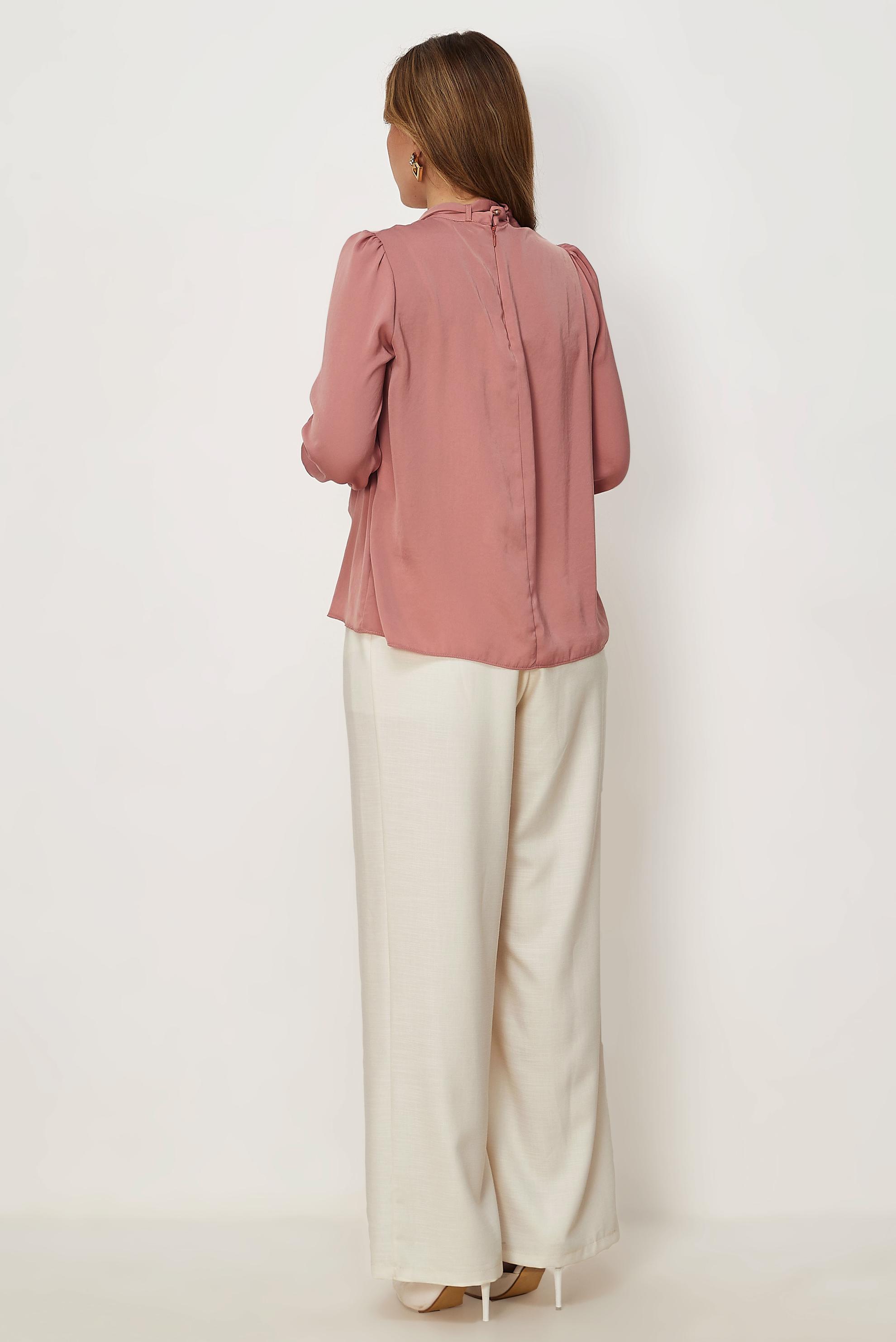 Vêtements hijab POUDRE CHEMISIER EN SATIN À COL MONTANT 46662