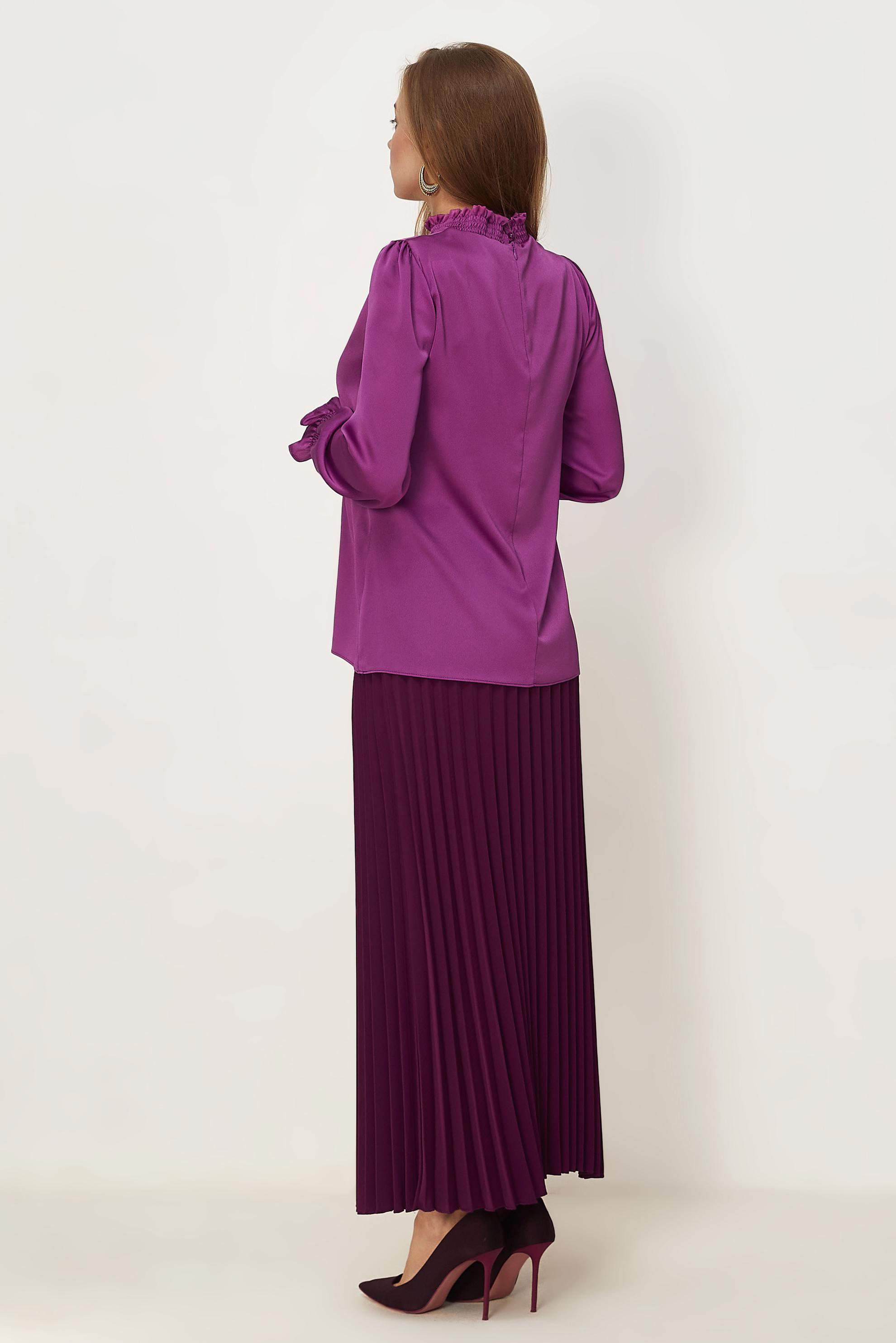Vêtements hijab BEIGE CHEMISIER EN SATIN À COL MONTANT 46687