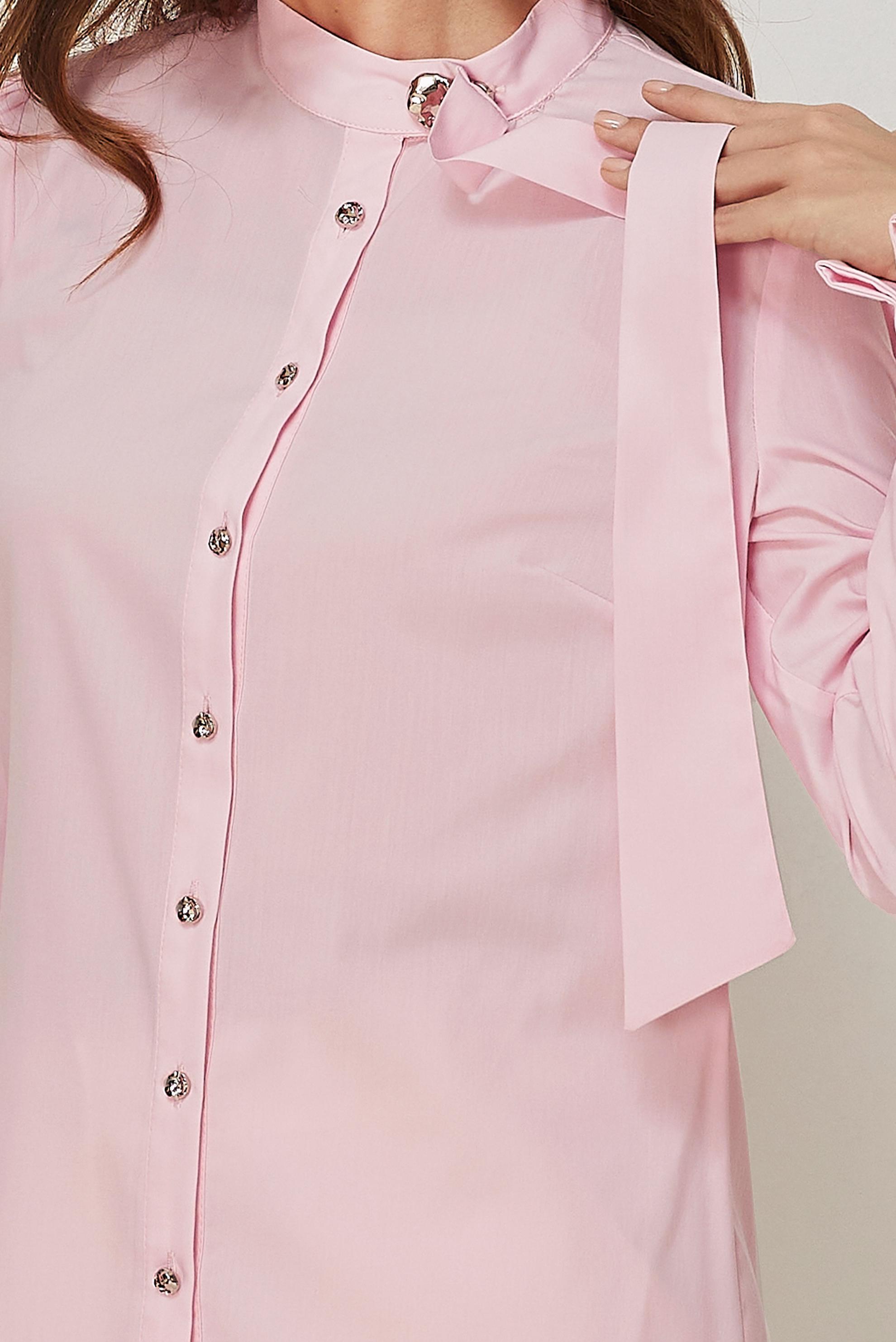 Tesettür giyim PEMBE DİK YAKA BLUZ 46751