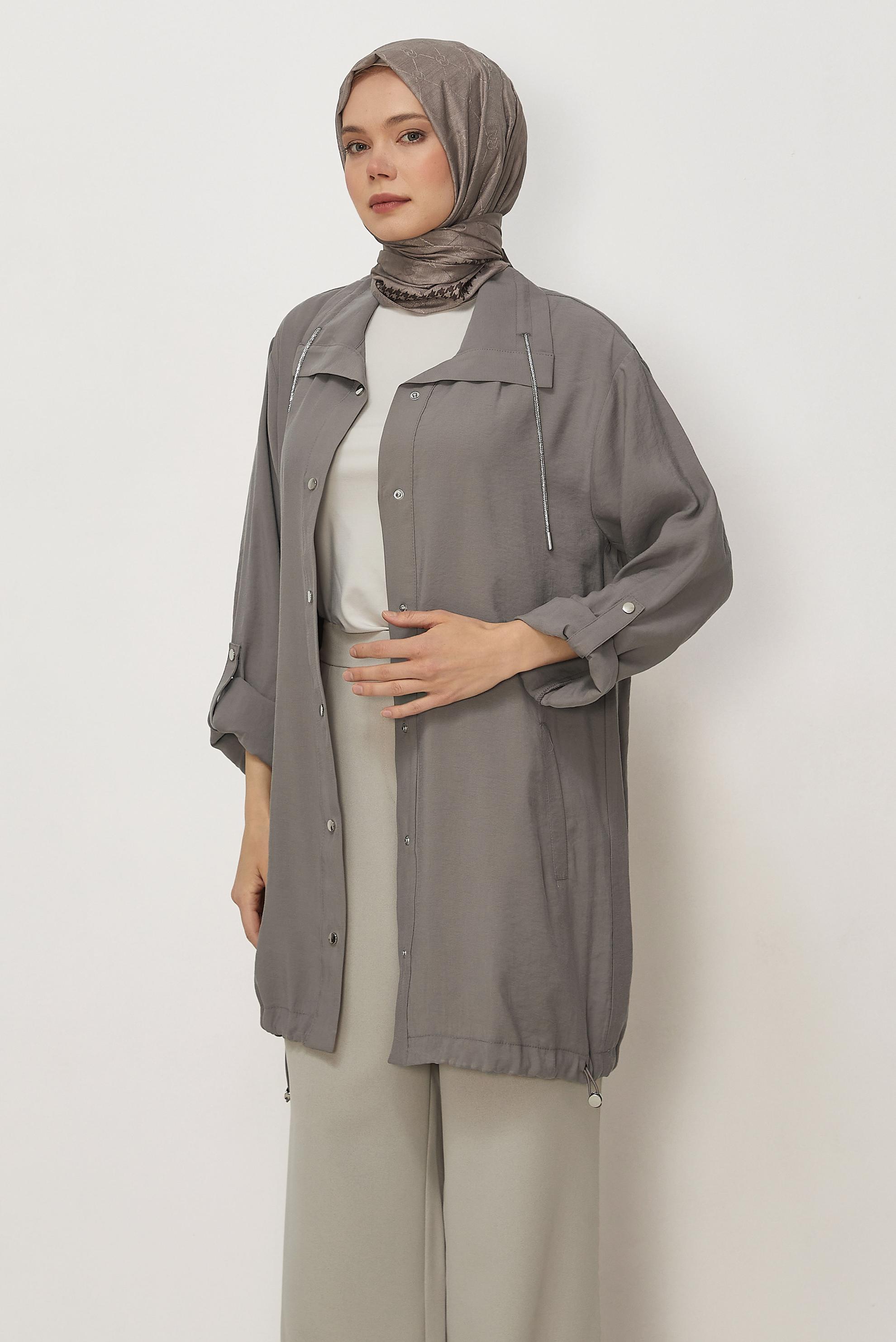 Hijab clothing MINK SHIRT COLLAR MODAL JACKET 46345