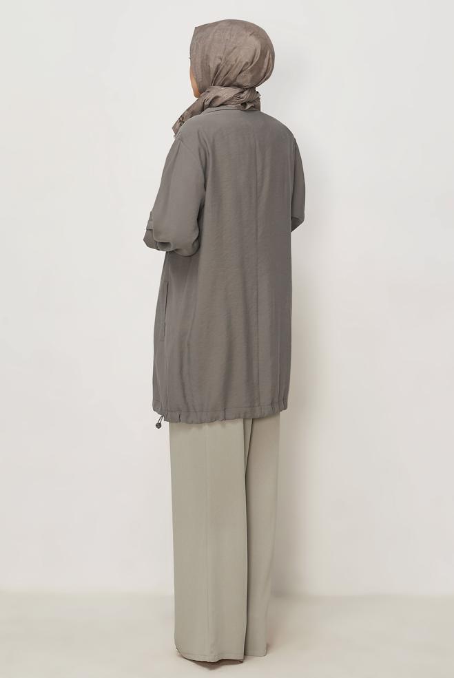 Hijab clothing MINK SHIRT COLLAR MODAL JACKET 46345 - ALVİNA