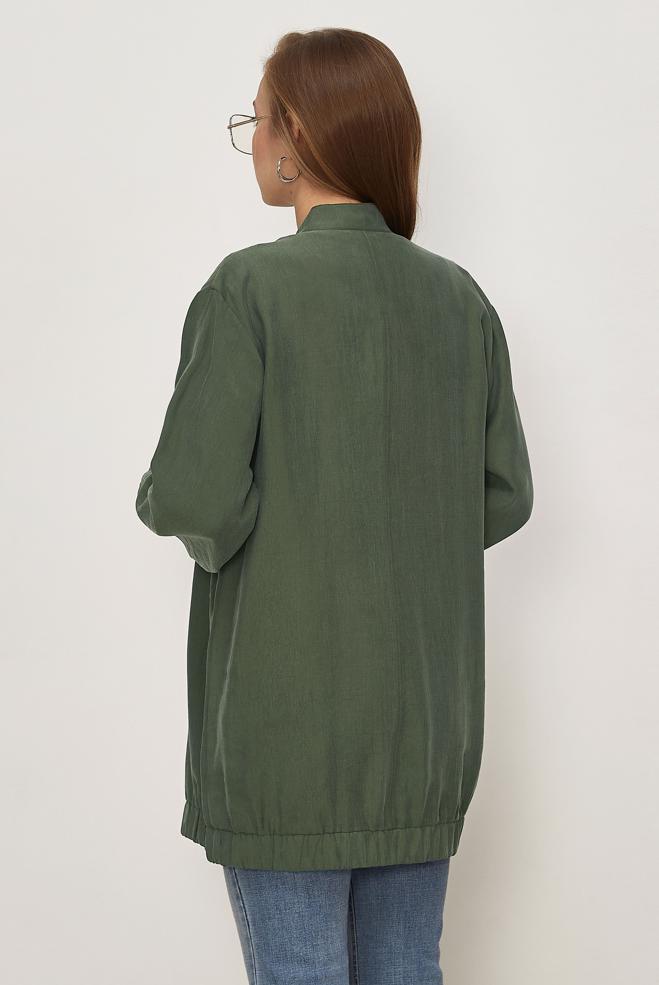 Hijab clothing KHAKI ZIPPERED JACKET 46349 - ALVİNA