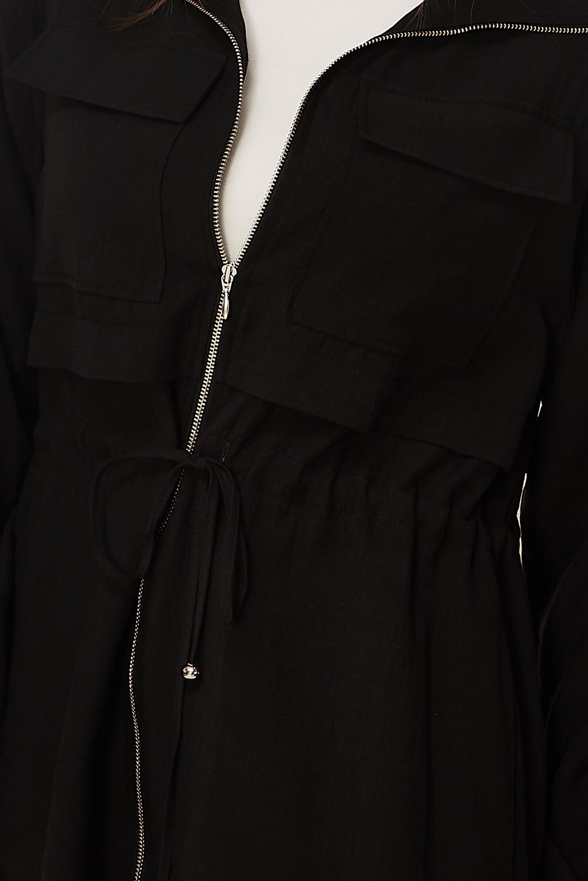 Hijab clothing BLACK SMOCKED WAIST JACKET 46354