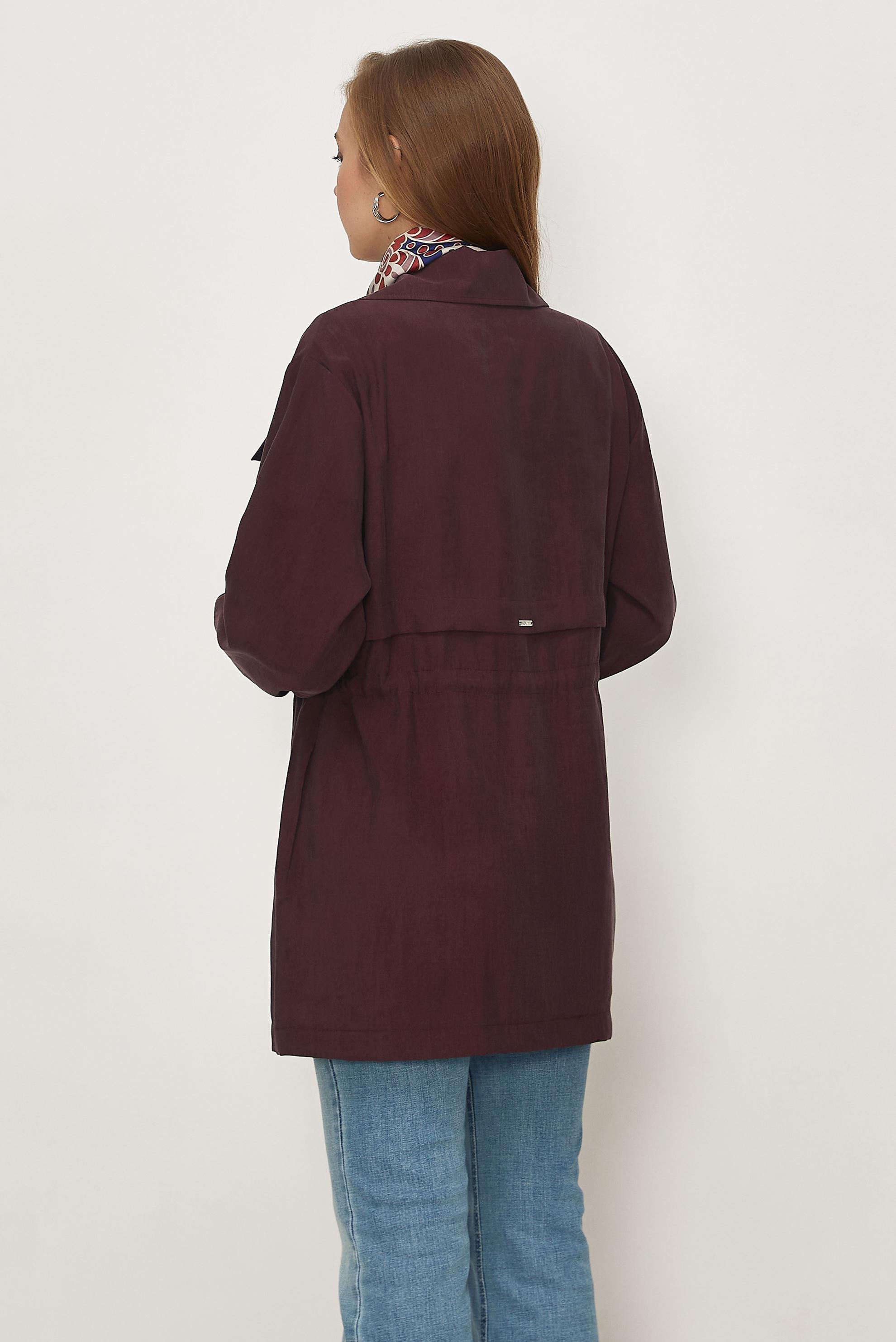 Hijab clothing CLARET RED SMOCKED WAIST JACKET 46354