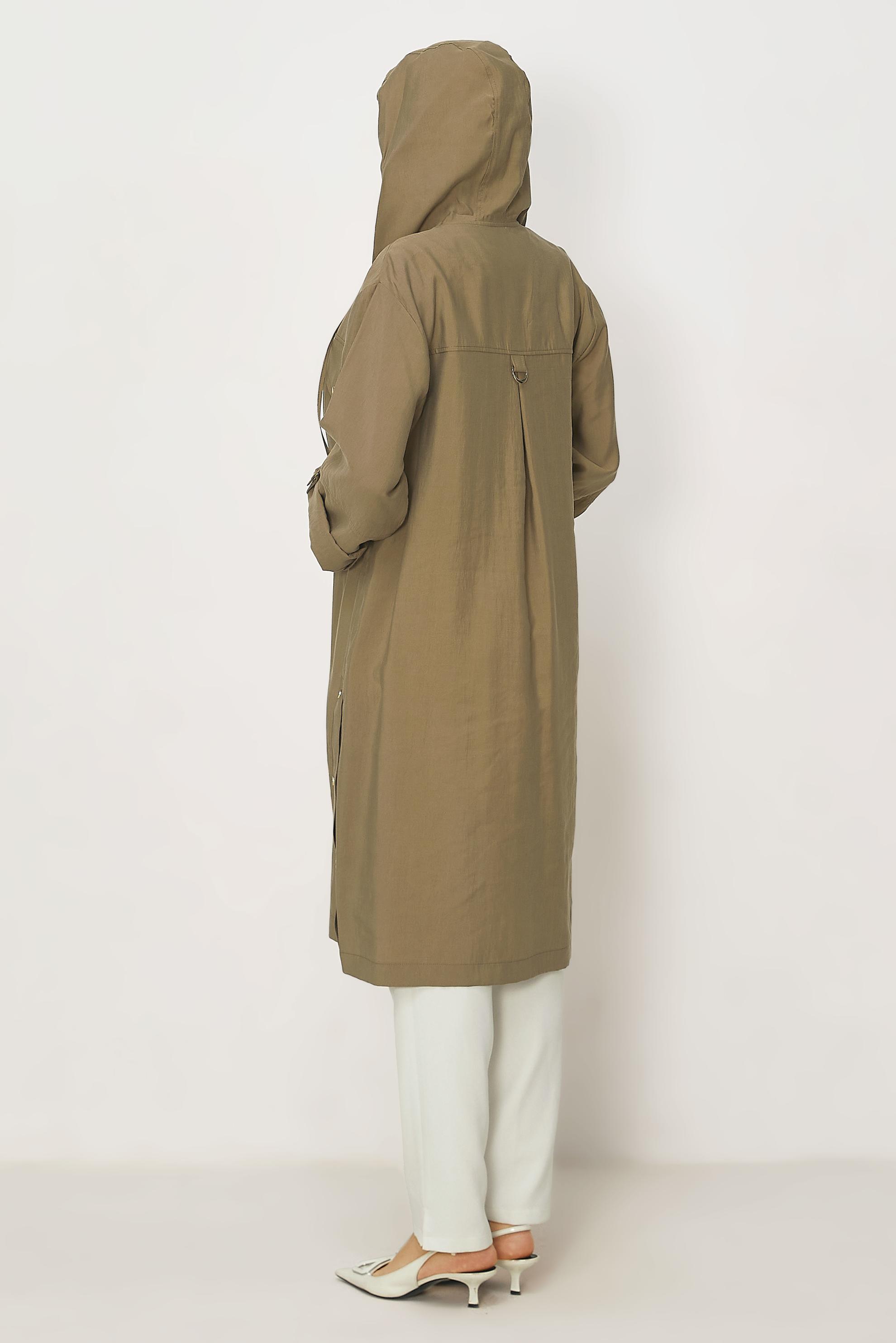 Hijab-Kleidung BRAUN KAPUZENJACKE 46386