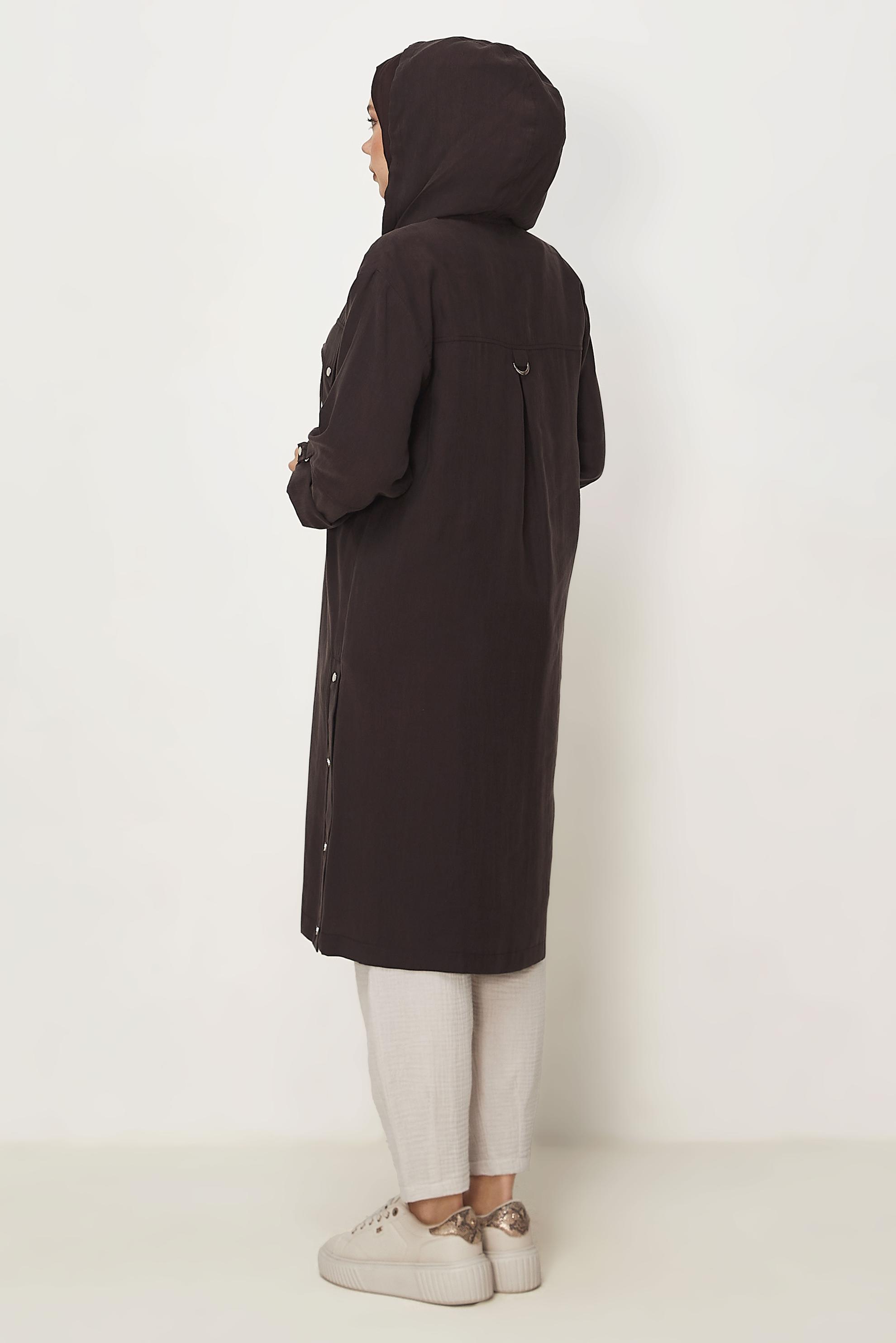 Hijab-Kleidung BRAUN KAPUZENJACKE 46386