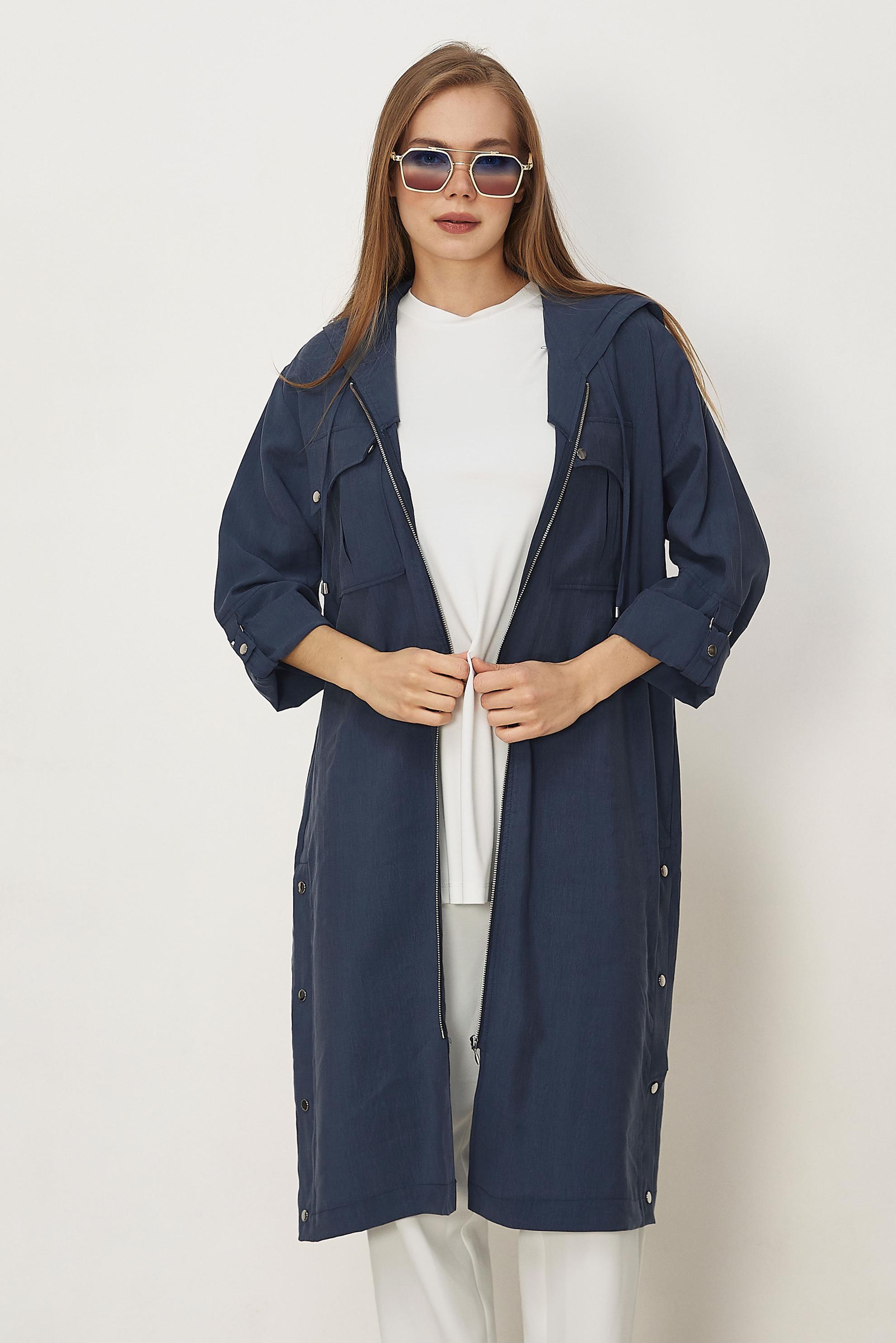 Hijab-Kleidung NAVY BLAU KAPUZENJACKE 46386