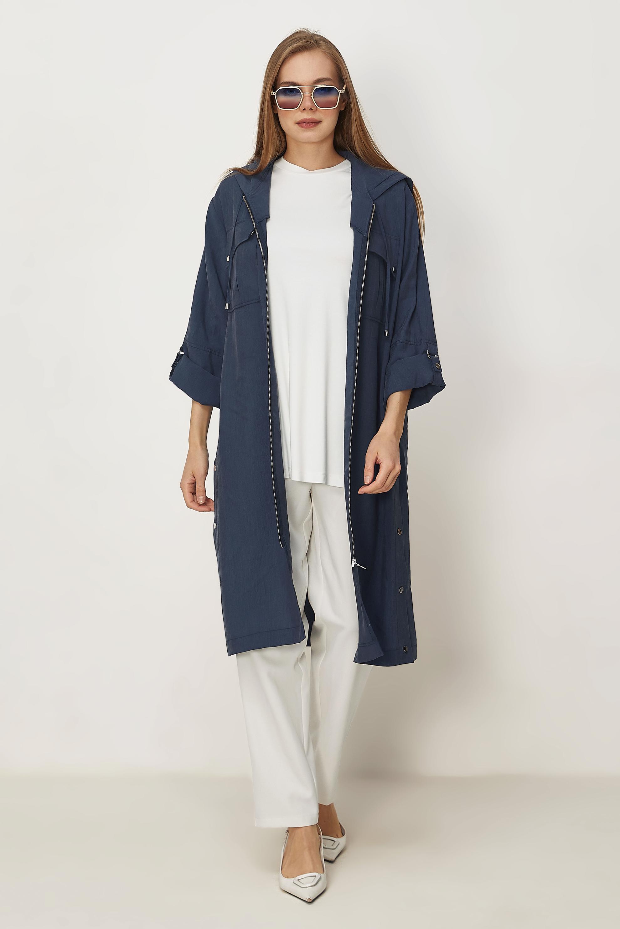 Hijab-Kleidung NAVY BLAU KAPUZENJACKE 46386