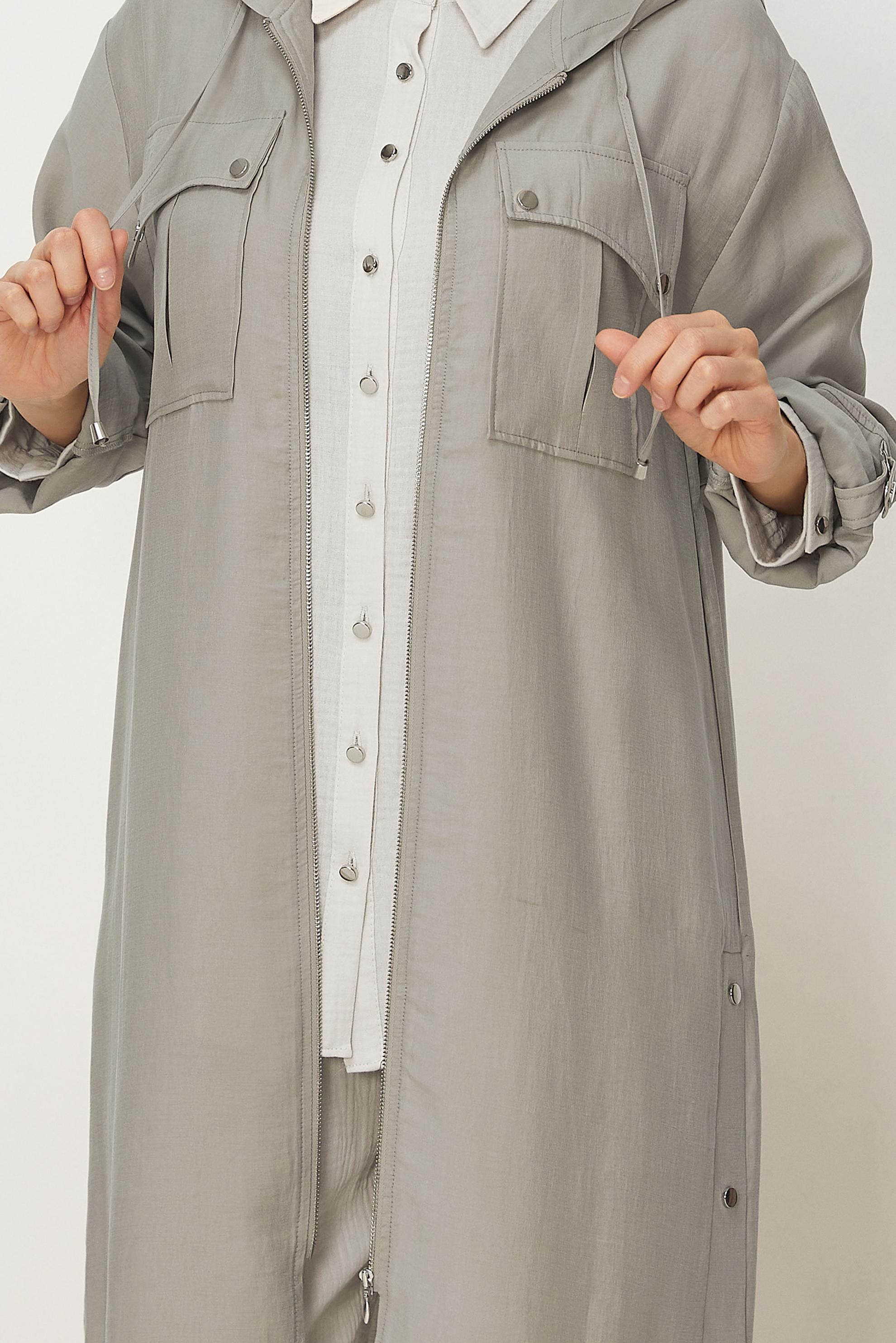 Hijab-Kleidung BEIGE KAPUZENJACKE 46386