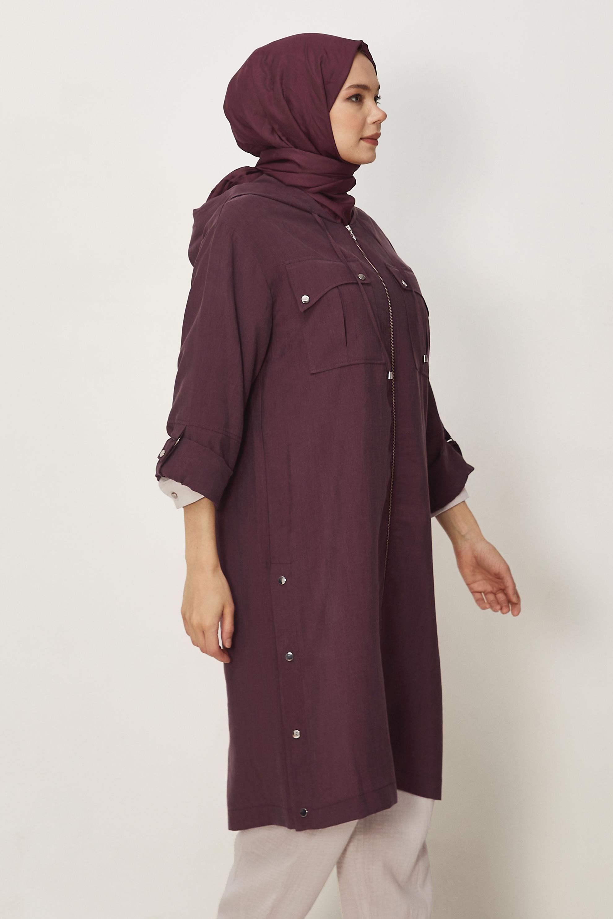 Hijab-Kleidung BURGUND KAPUZENJACKE 46386