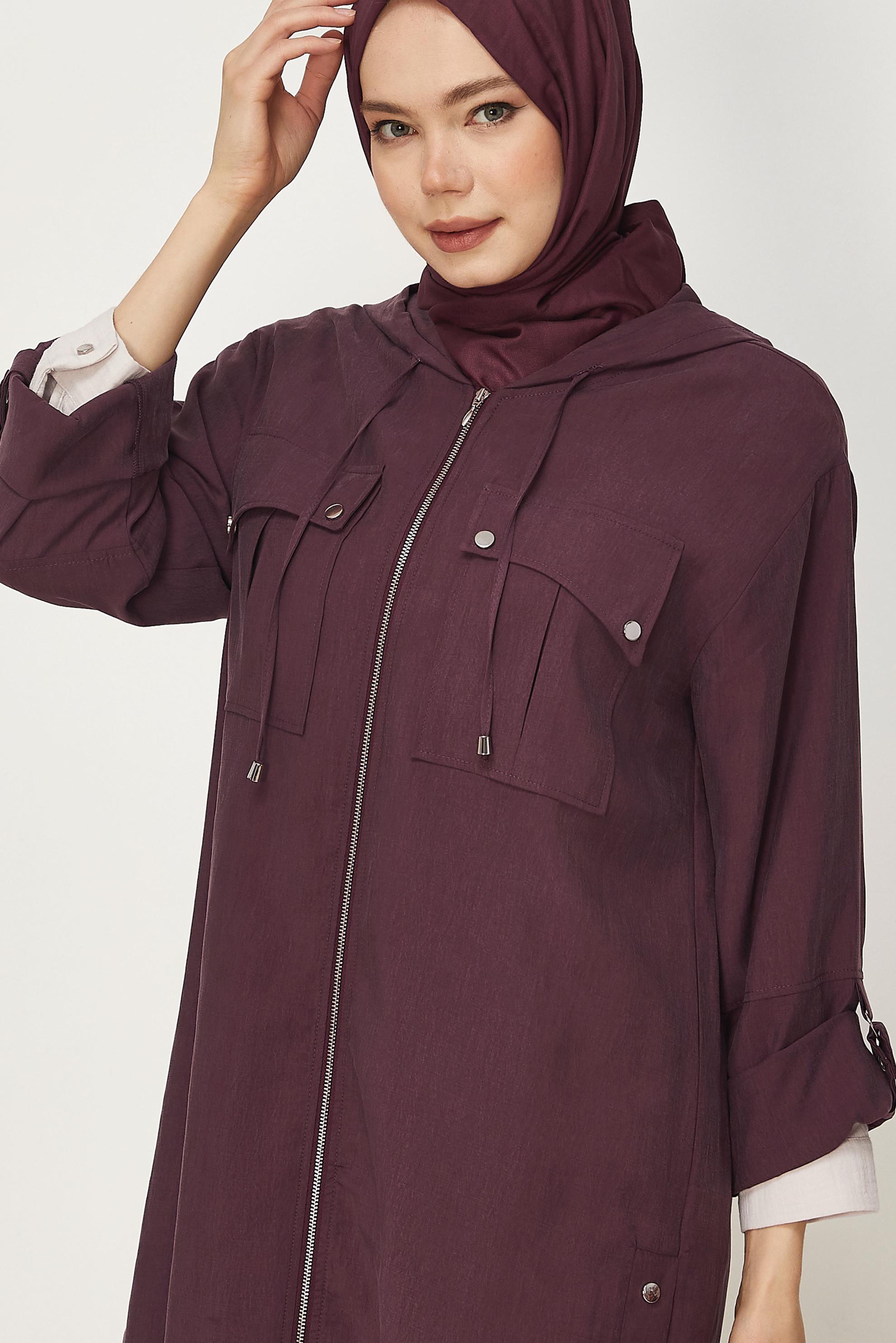 Hijab-Kleidung BURGUND KAPUZENJACKE 46386