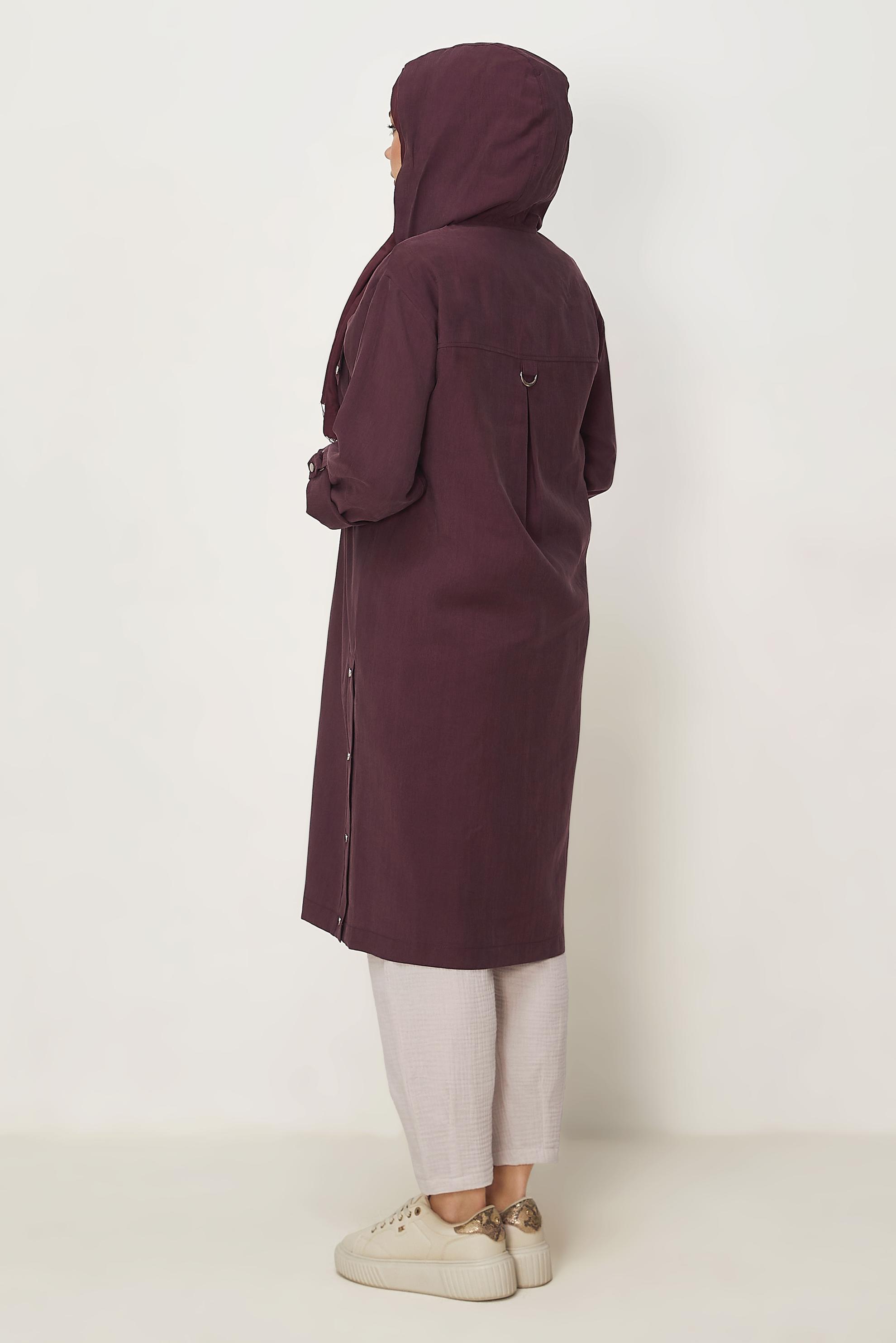 Hijab-Kleidung BURGUND KAPUZENJACKE 46386