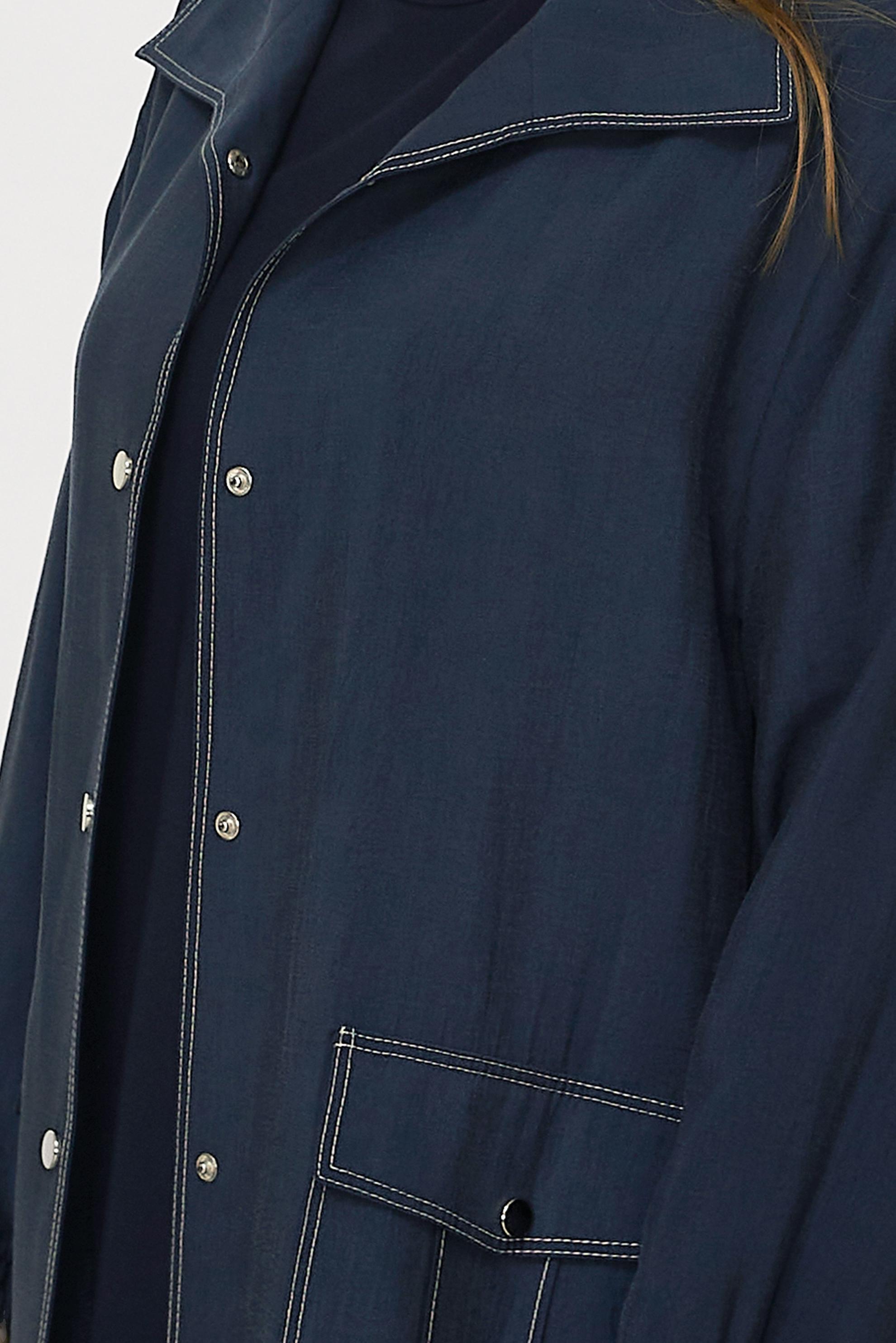 Hijab clothing NAVY BLUE SMOCKED DETAIL JACKET 46396