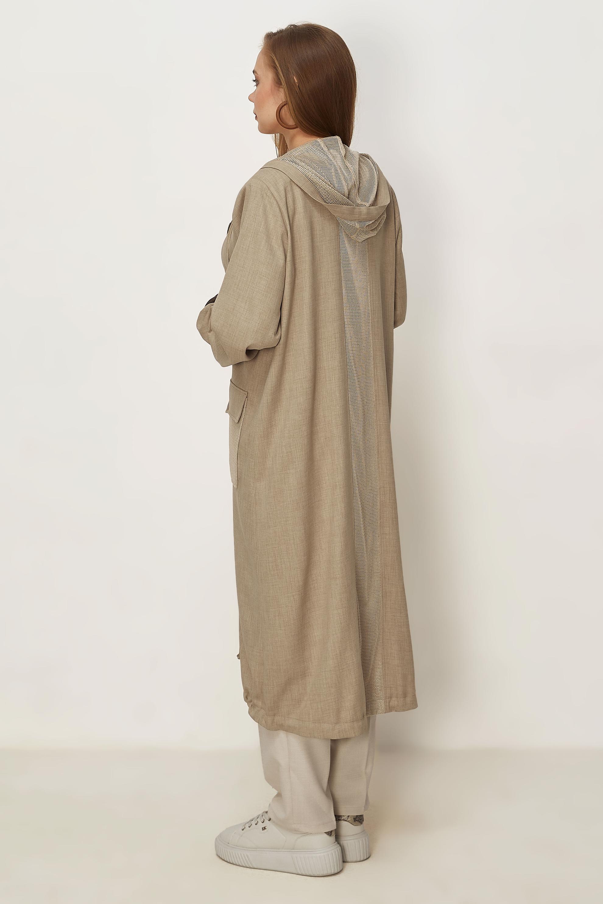 Hijab clothing BROWN HOODED JACKET 46398