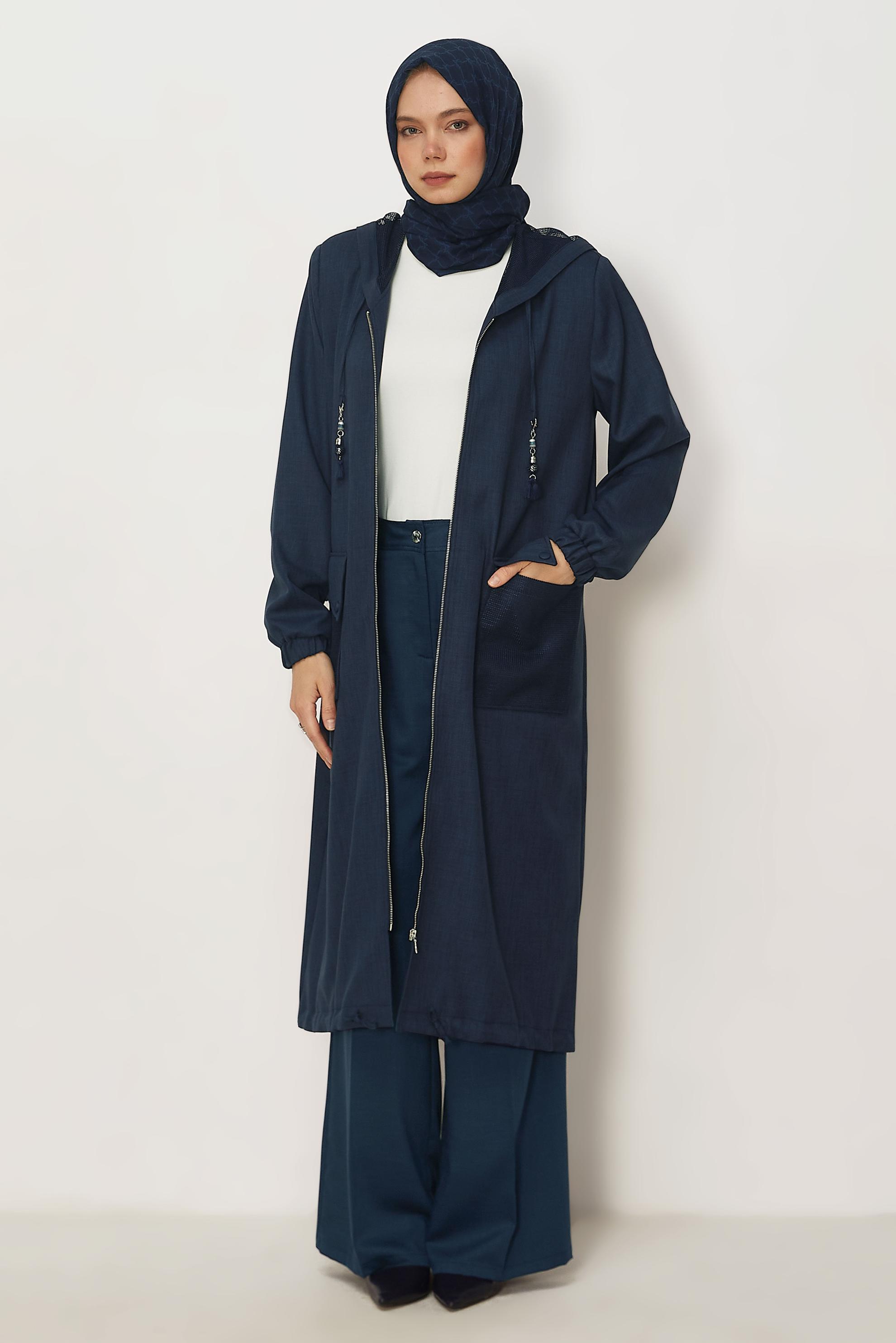 Hijab-Kleidung NAVY BLAU KAPUZENJACKE 46398