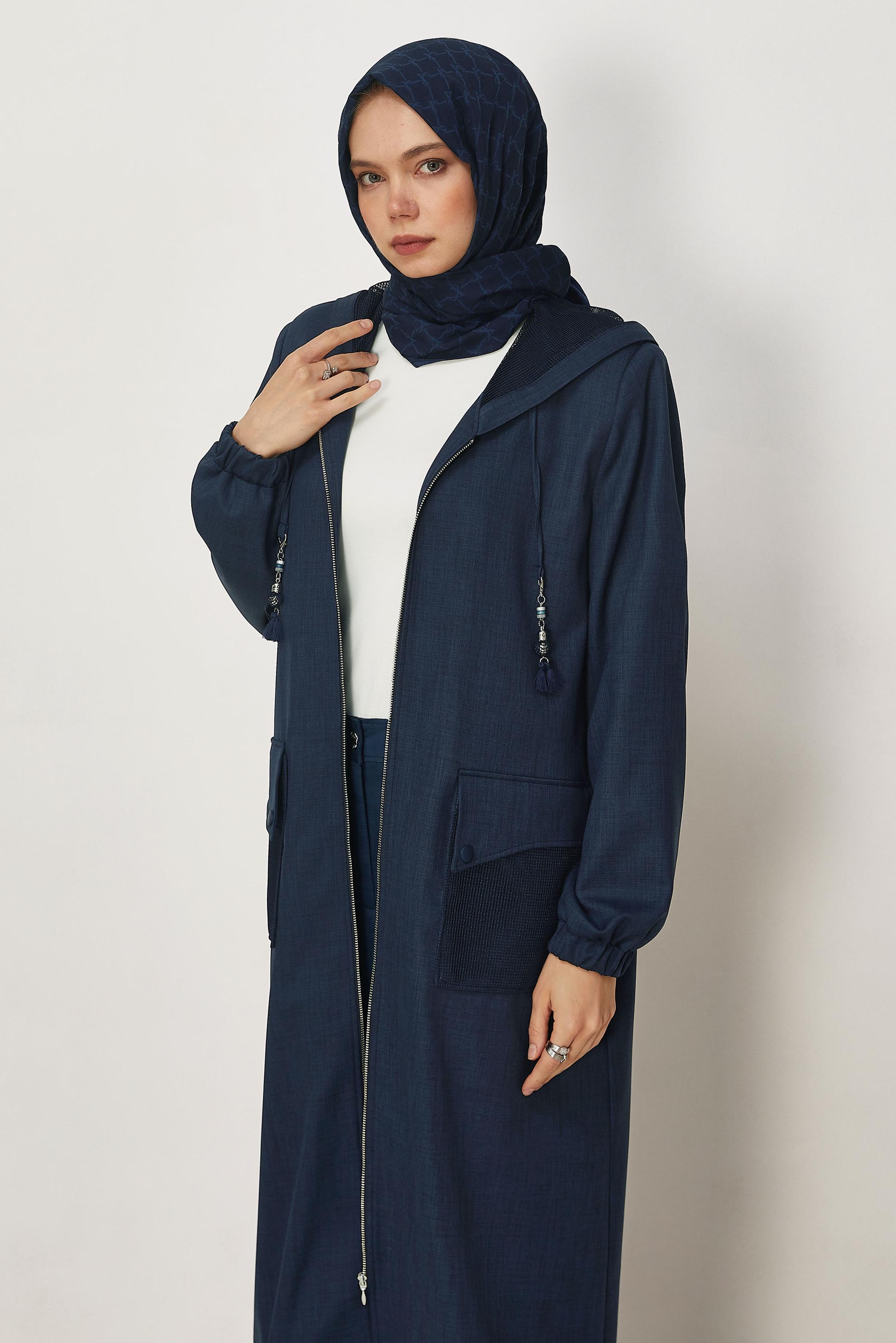 Hijab-Kleidung NAVY BLAU KAPUZENJACKE 46398