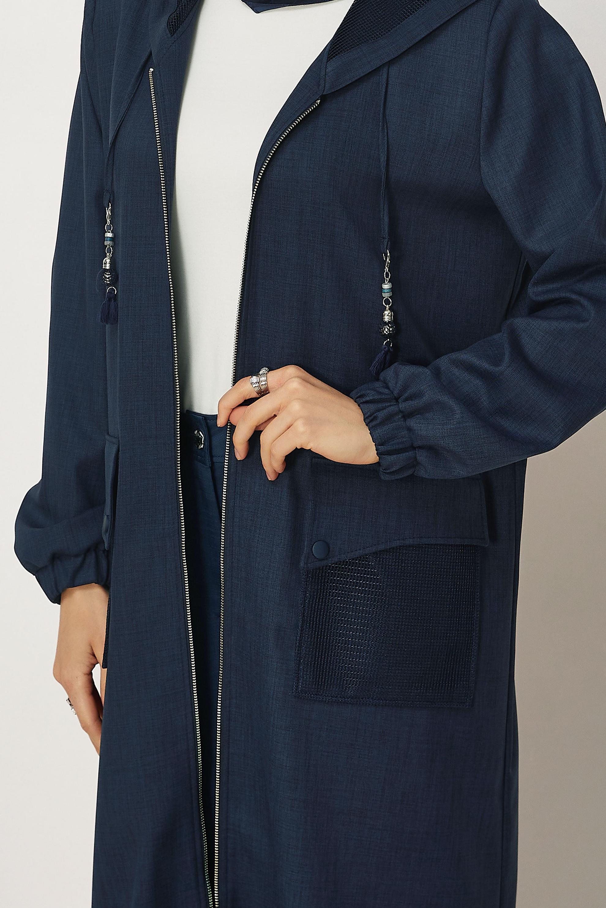 Hijab-Kleidung NAVY BLAU KAPUZENJACKE 46398