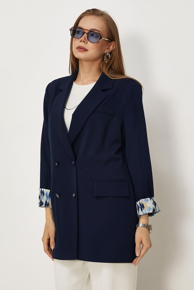 Tesettür giyim  KRUVAZE YAKA CEKET 46472 - ALVİNA