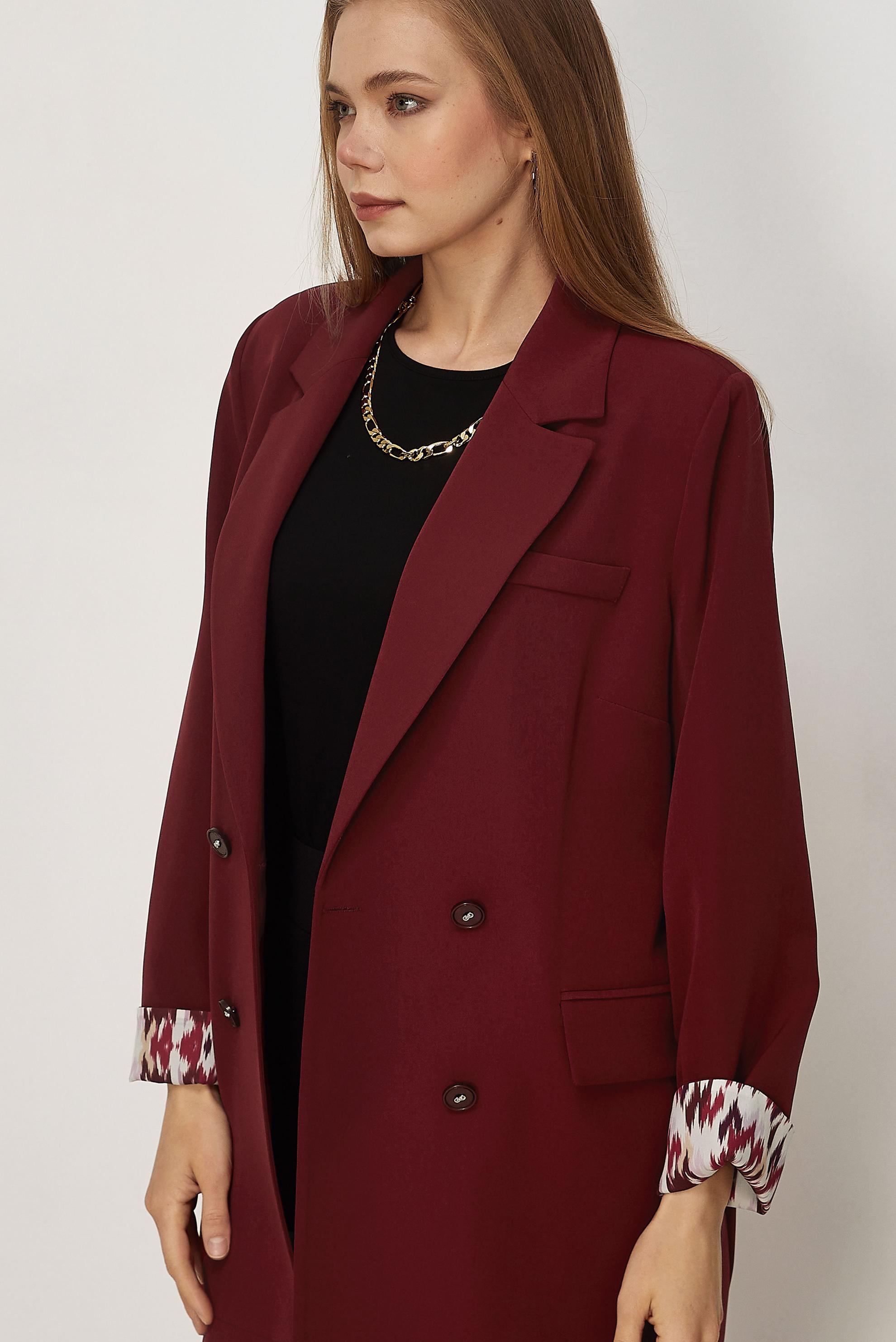 Tesettür giyim BEJ KRUVAZE YAKA CEKET 46472