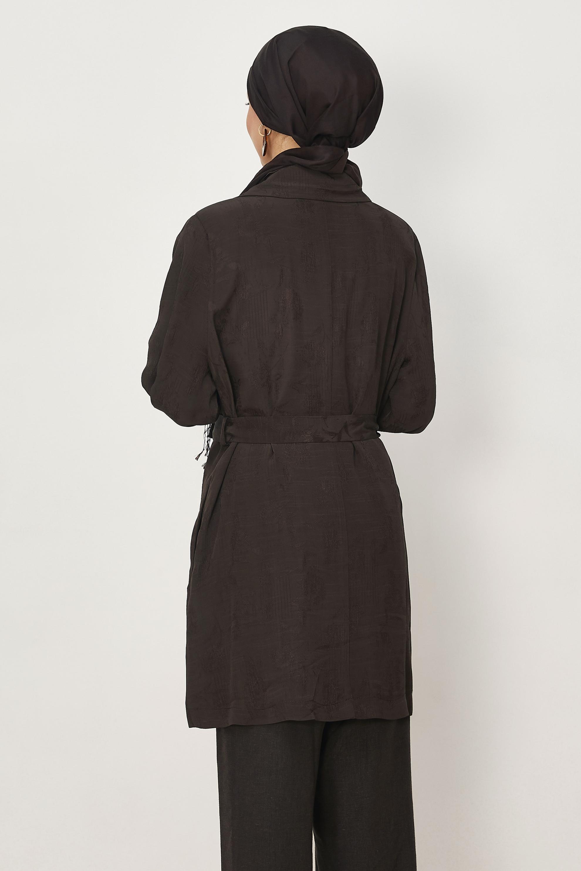 Tesettür giyim KAHVE 46506 DKD 782 CEKET 40-48 TEK 42