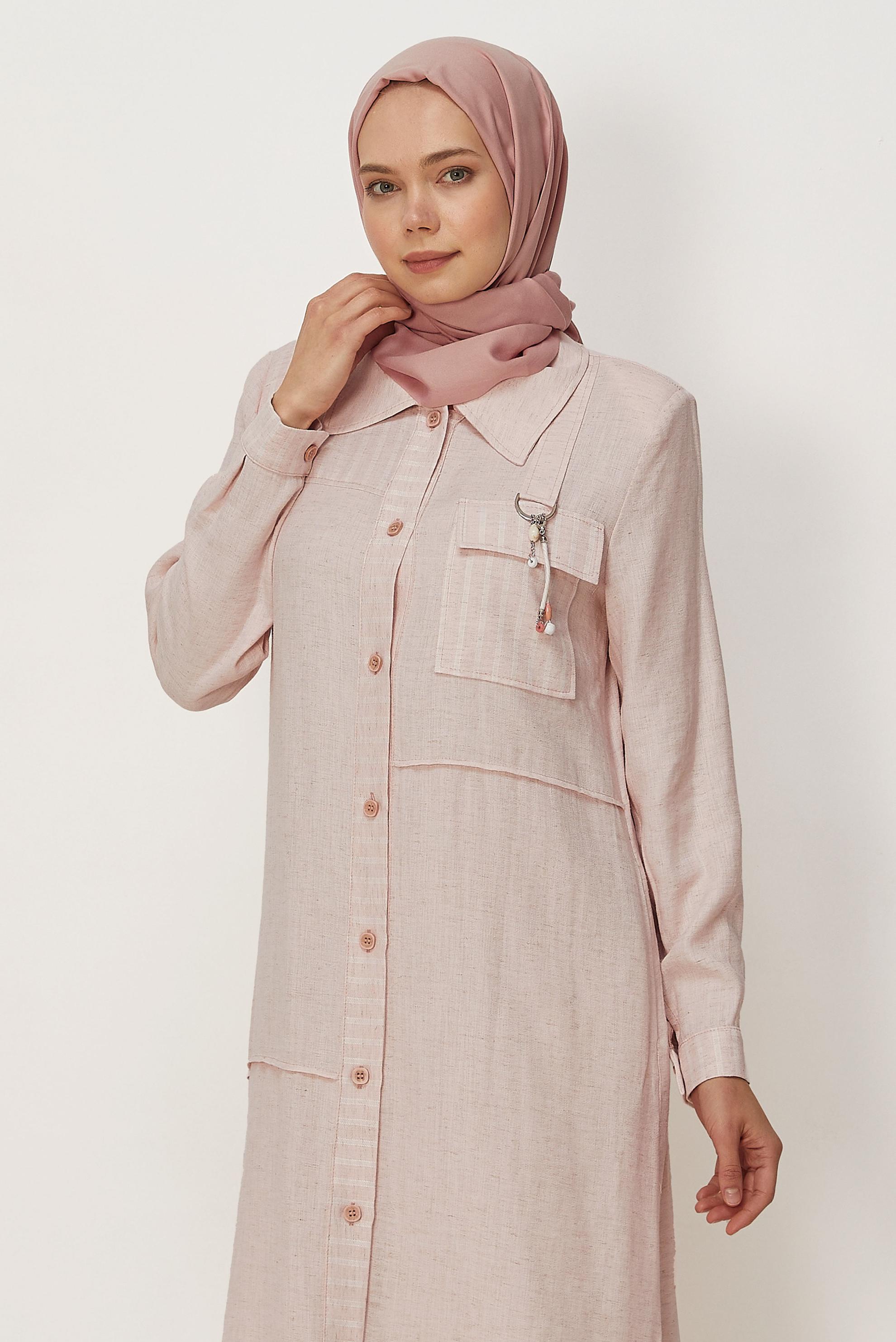 Hijab clothing PINK SHIRT COLLAR JACKET 46534