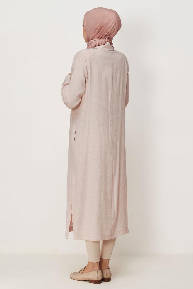 Hijab clothing PINK SHIRT COLLAR JACKET 46534 - ALVİNA