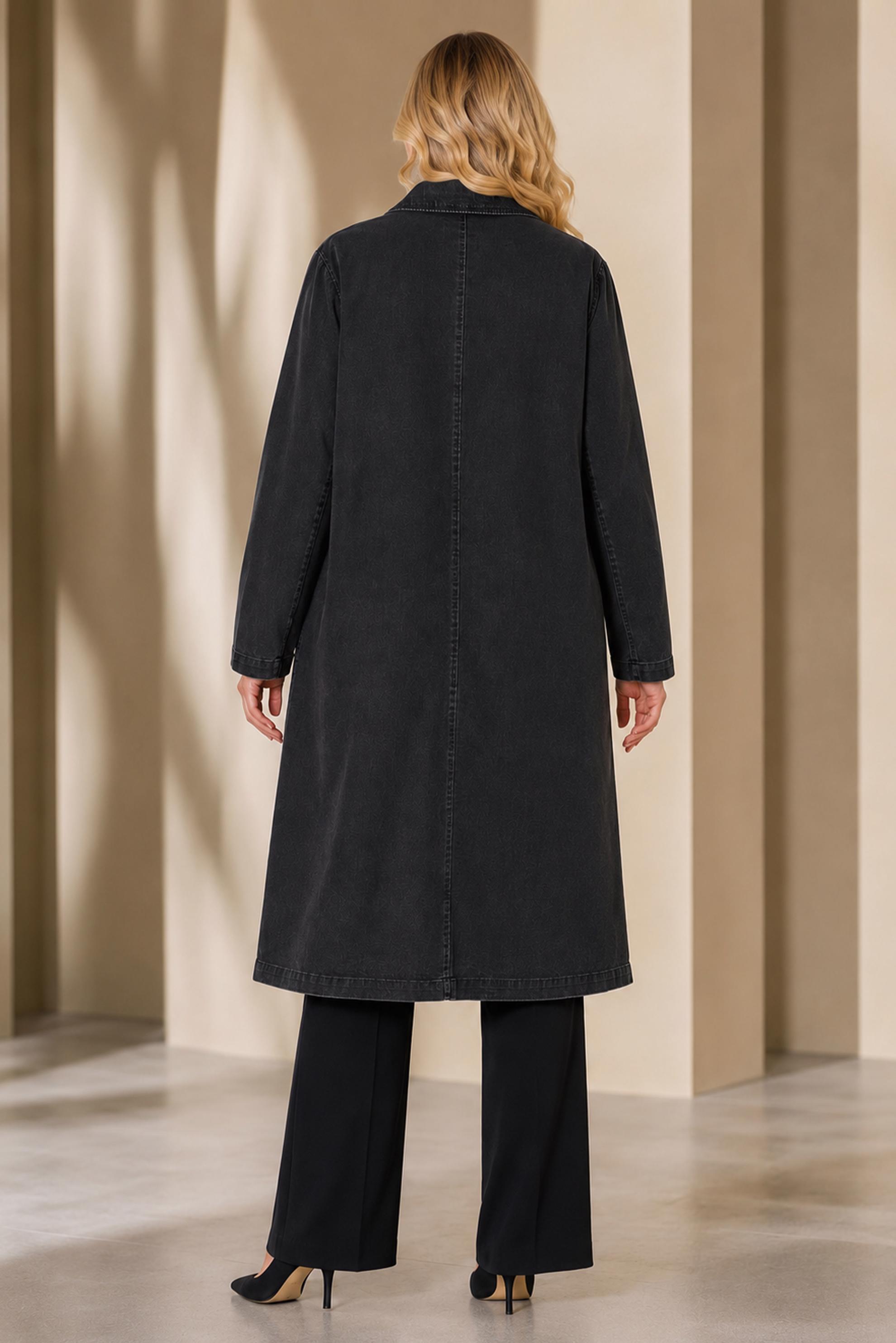 Vêtements hijab GRIS VESTE EN JEAN GRANDE TAILLE 46623