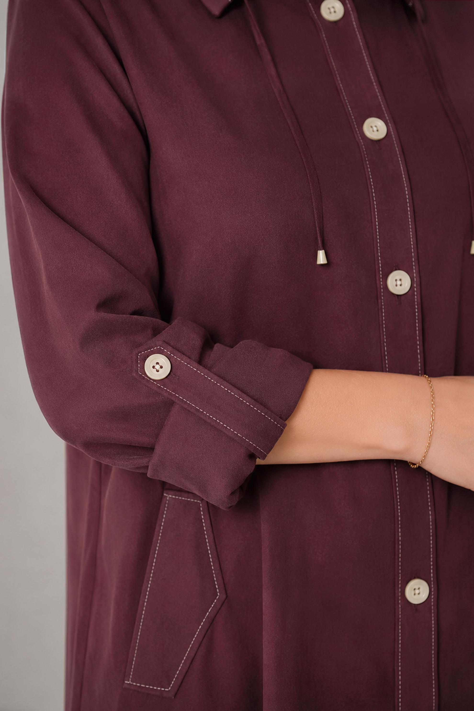 Vêtements hijab BRUN VESTE GRANDE TAILLE 46718
