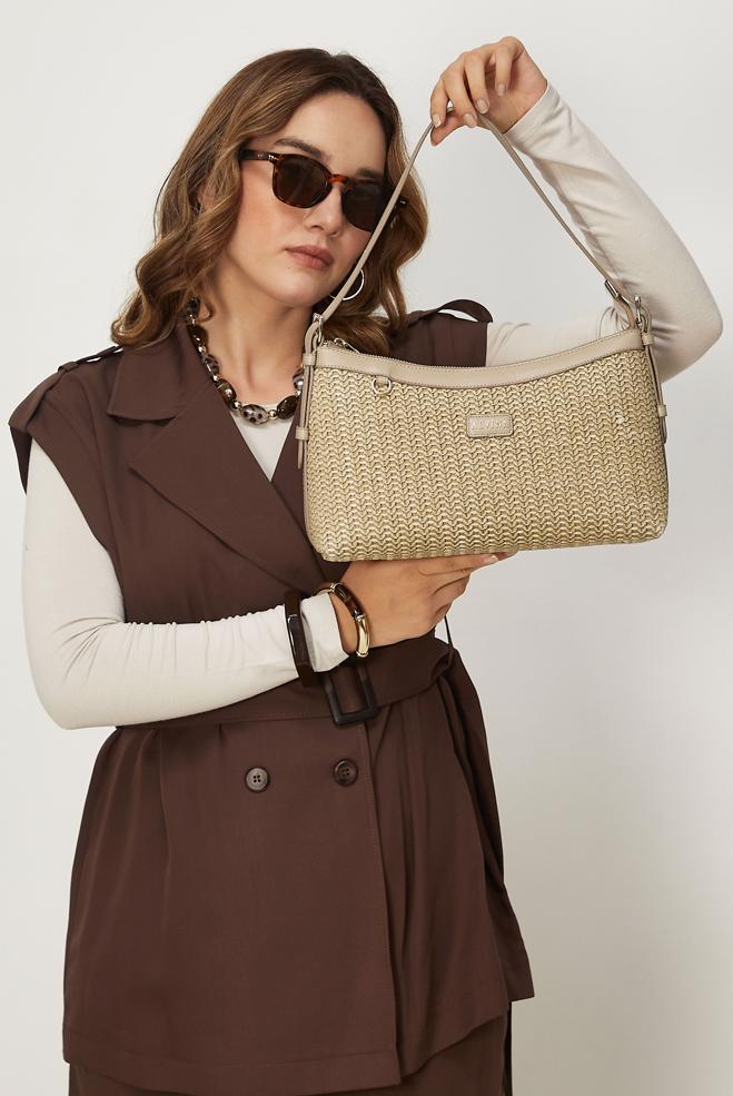 Vêtements hijab VISON ALVINA SAC BAGUETTE EN OSIER 1545-1 - ALVİNA